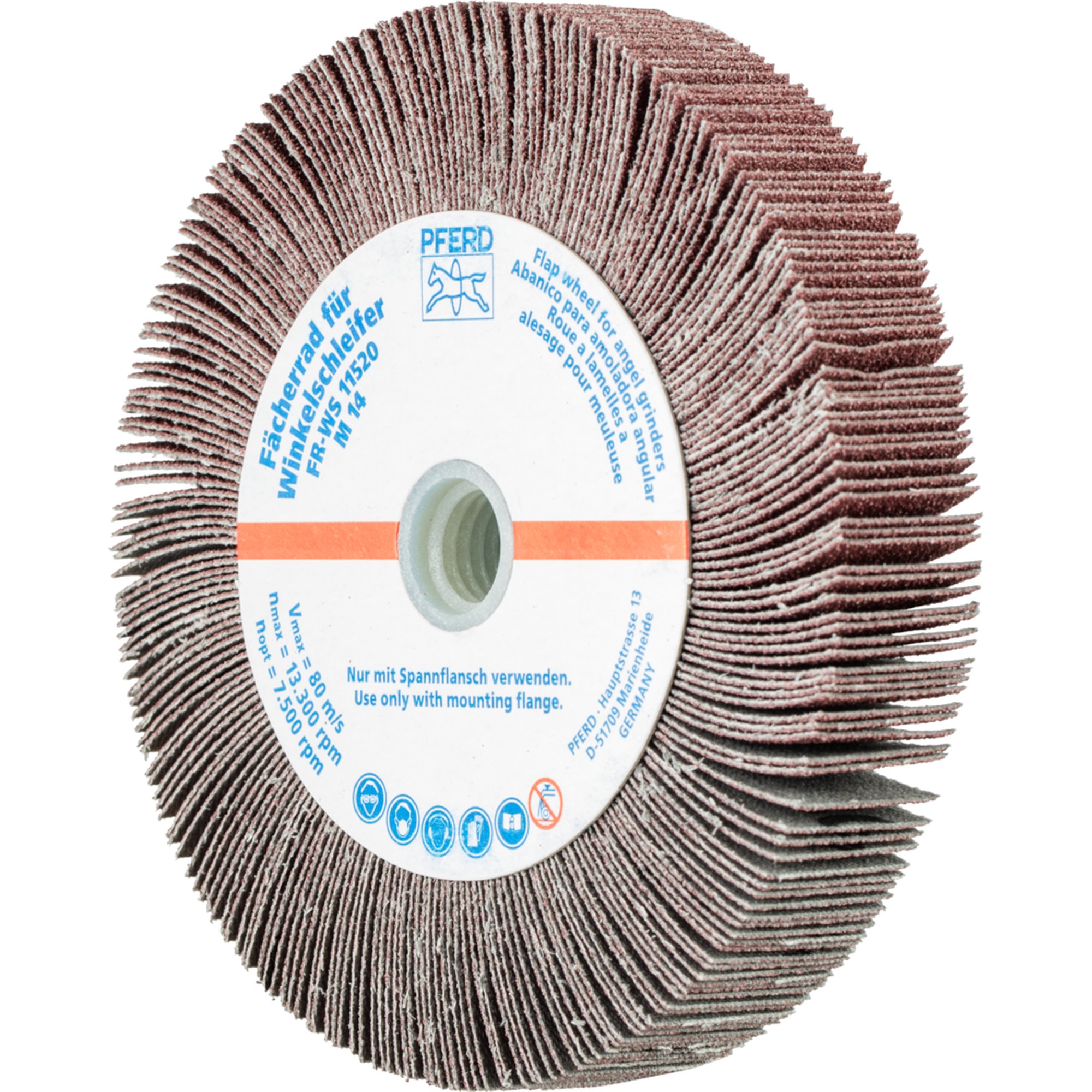 2 x PFERD Fächerrad für Winkelschleifer FR WS 11520 M14 A 80