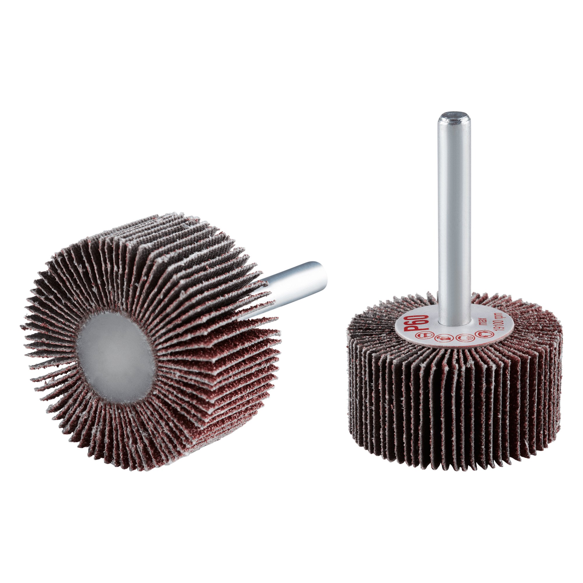 10 x RHODIUS Fächerschleifer Schleifmop FS Ø 40 mm Körnung 80