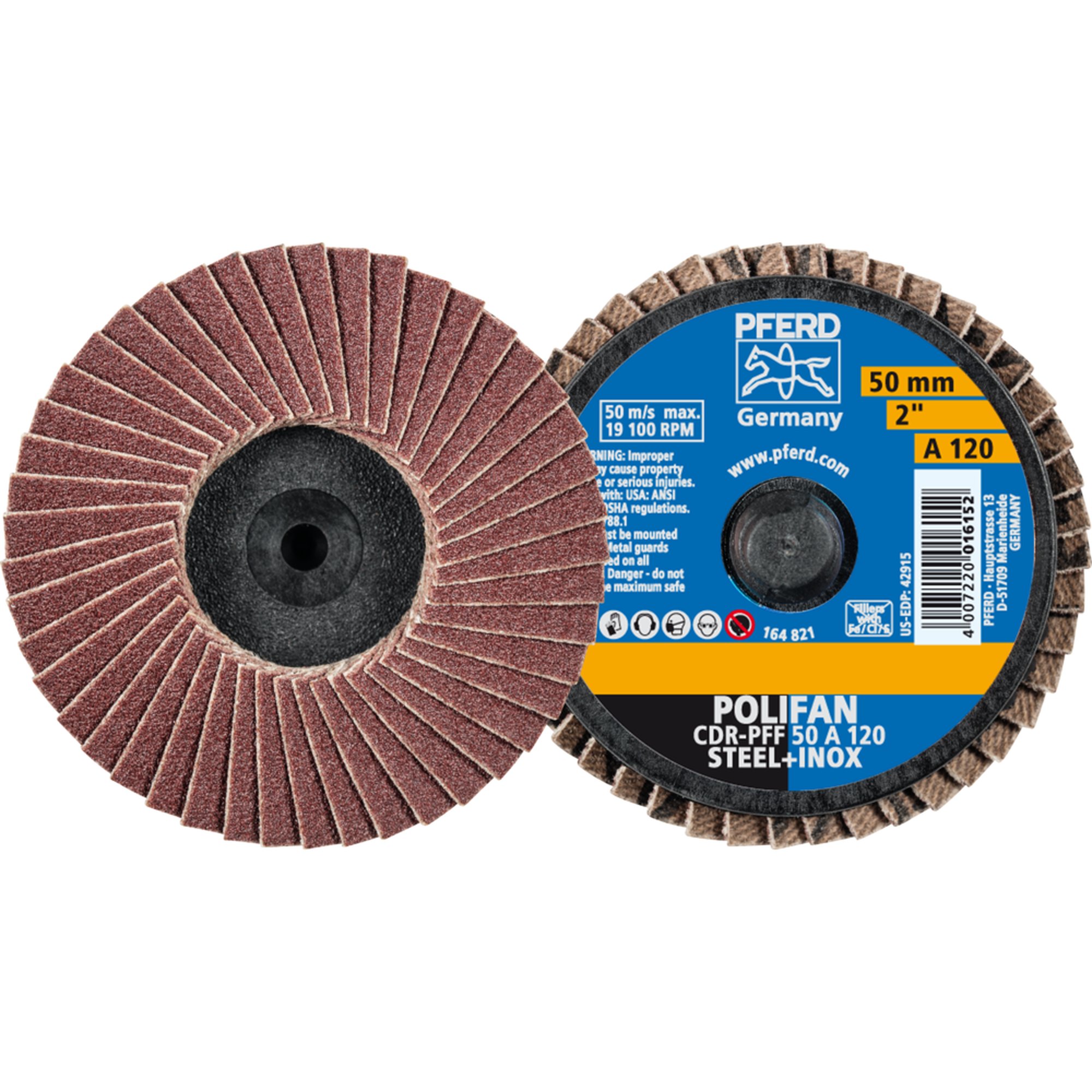 10 x PFERD COMBIDISC-Mini-POLIFAN CDR PFF 50 A 120