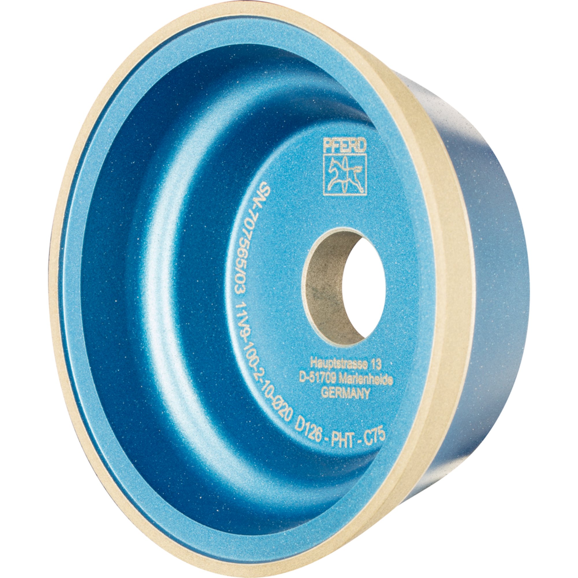 PFERD Diamant-Schleifwerkzeug 11V9 100-2-10-20 D 126 PHT C75