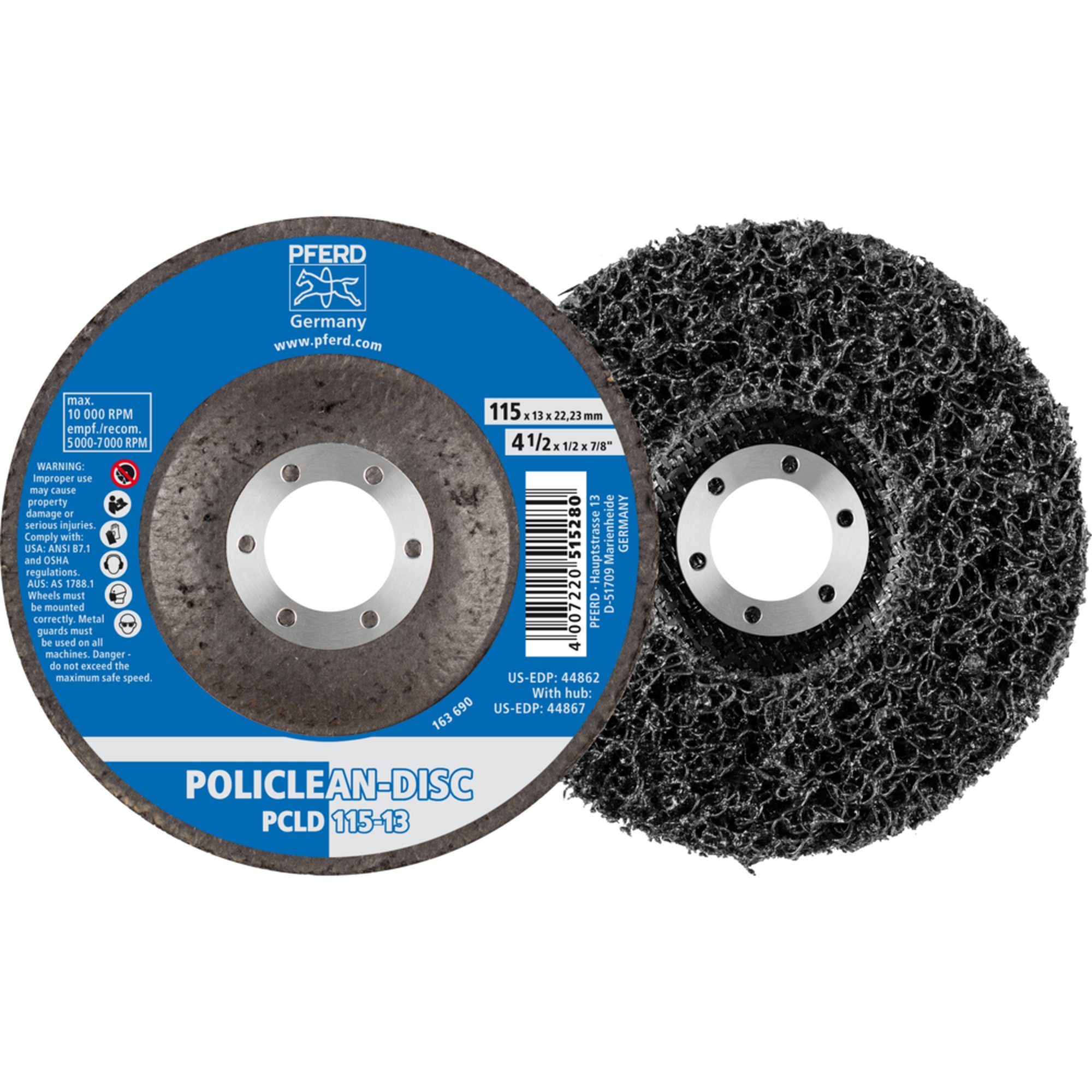 5 x PFERD POLICLEAN-Disc PCLD 115-13