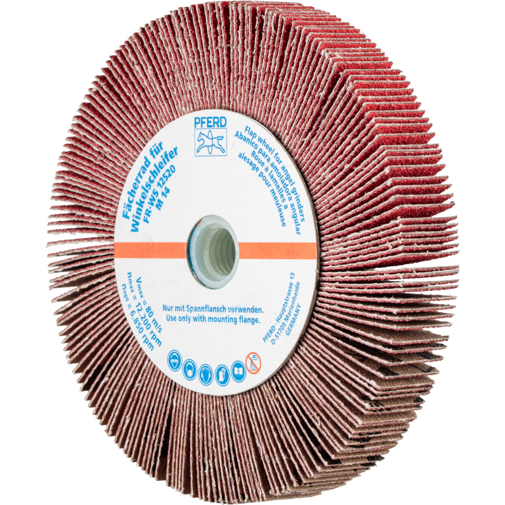 2 x PFERD Fächerrad für Winkelschleifer FR WS 12520 M14 CO-COOL 80
