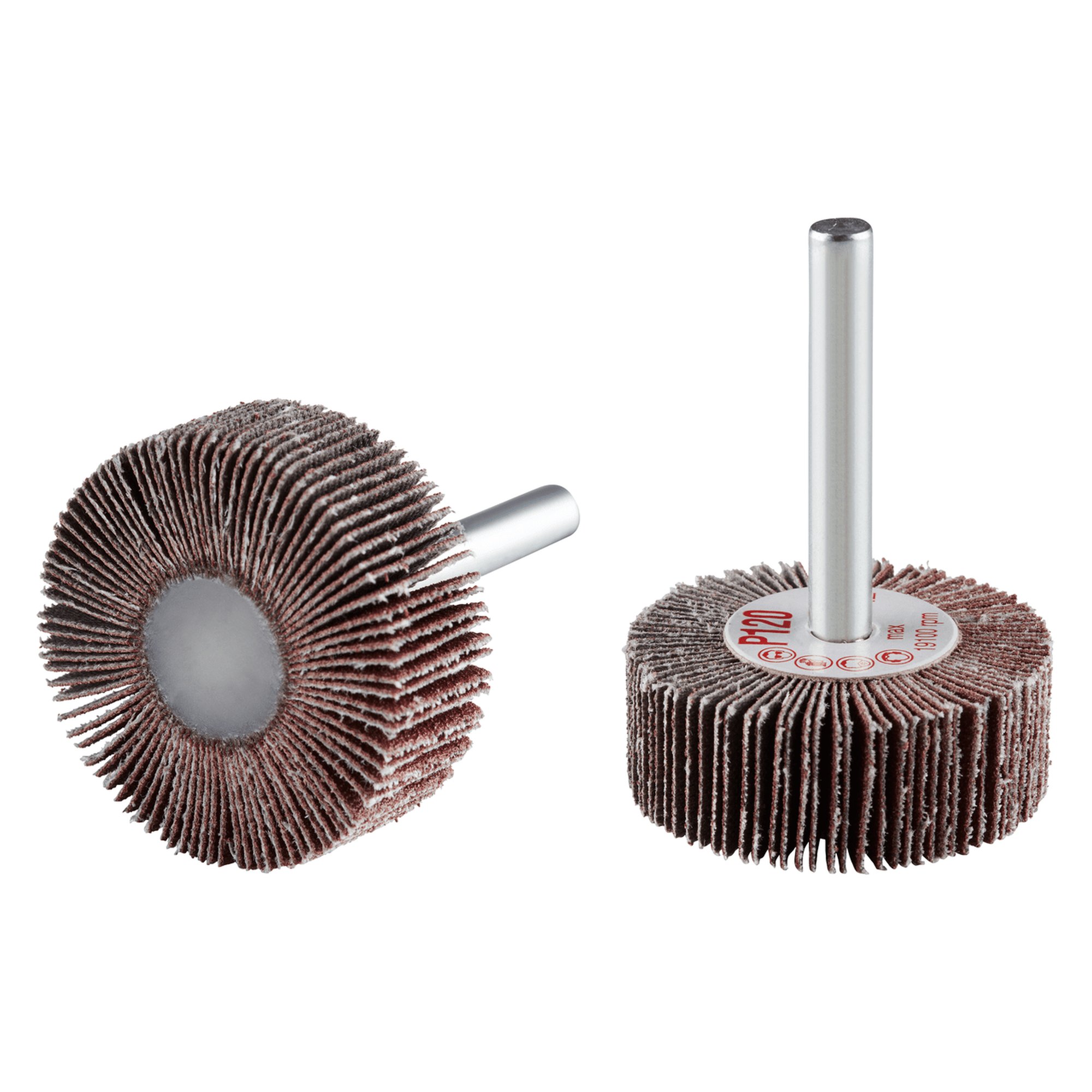10 x RHODIUS Fächerschleifer Schleifmop FS Ø 40 mm Körnung 150