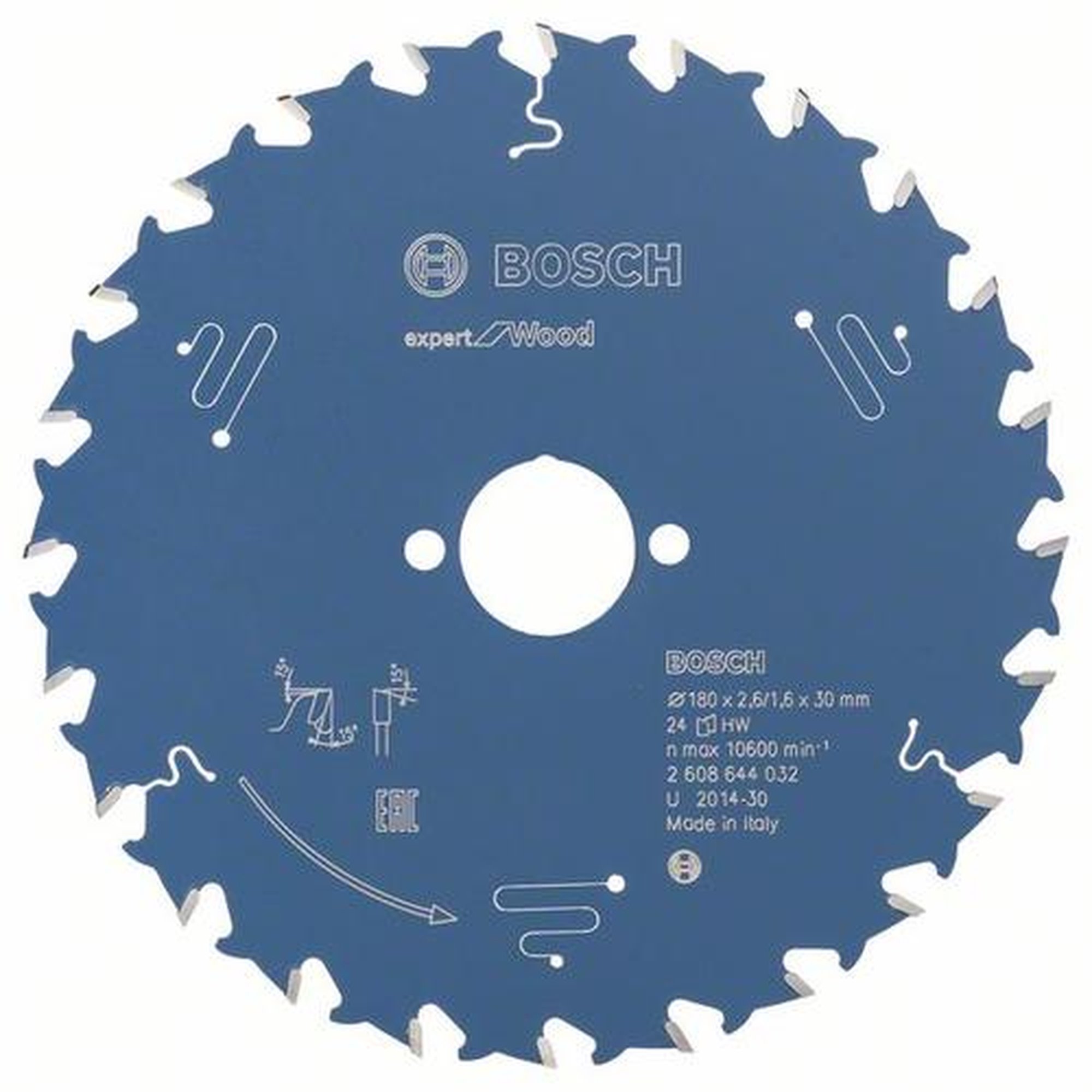 BOSCH Kreissägeblatt Expert für Holz, Ø 180 mm, 24 Zähne