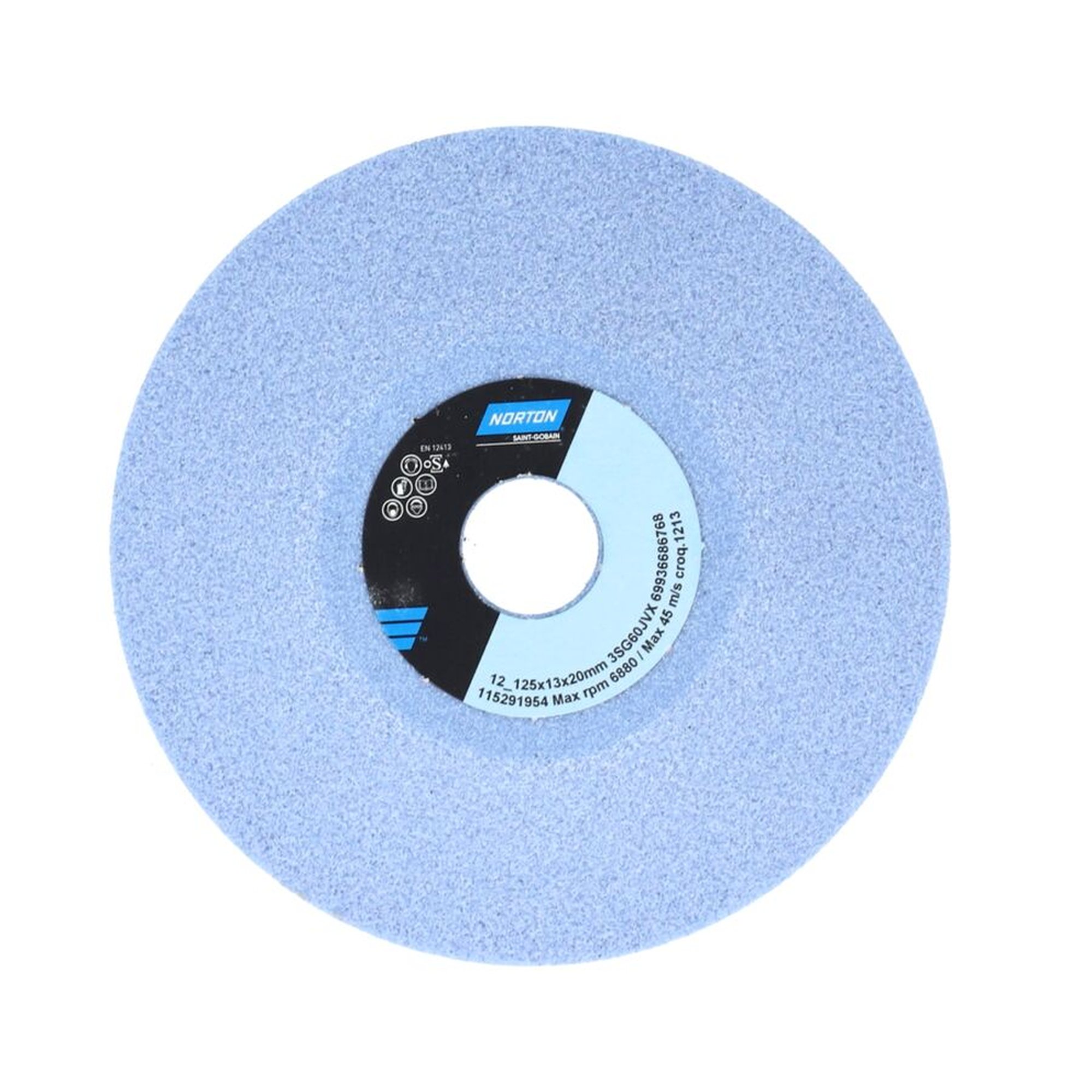 2 x Norton Schleifteller 125x13 mm Korn 60 3SG für präzises Schleifen und Polieren