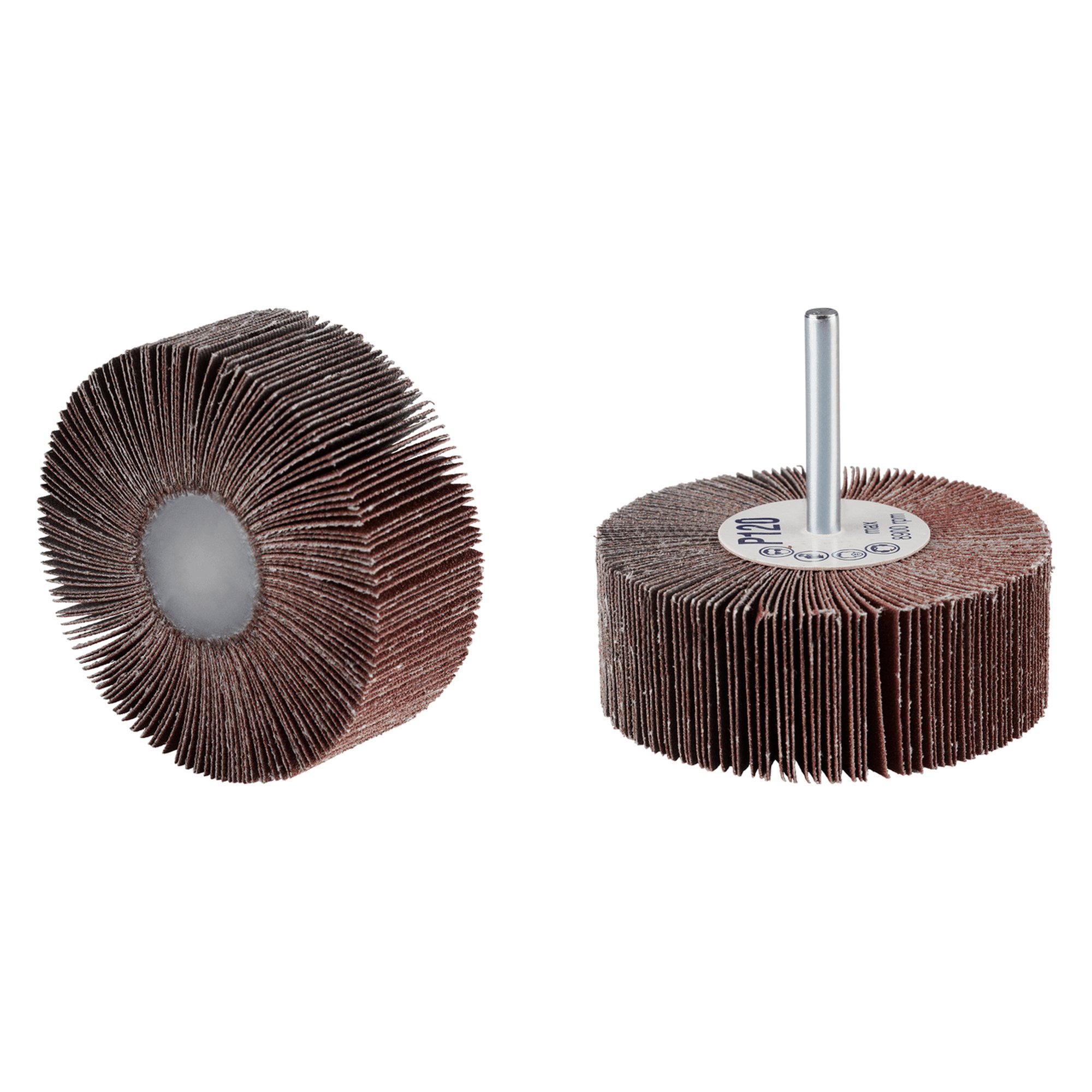 10 x RHODIUS Fächerschleifer Schleifmop FS Ø 80 mm Körnung 150