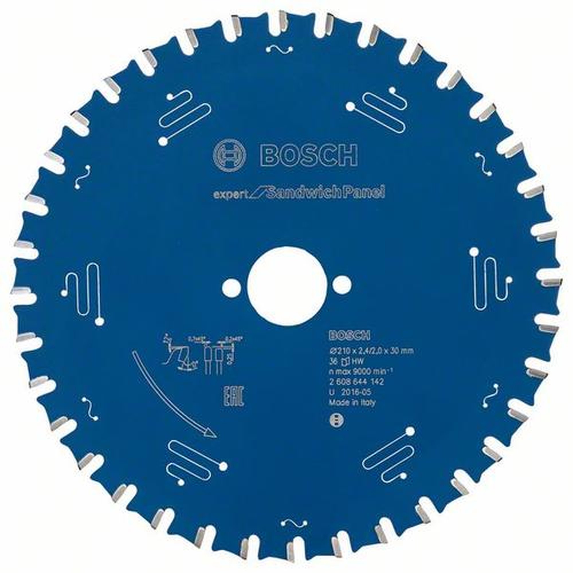 BOSCH Kreissägeblatt Expert für Sandwichpaneele, Ø 210 mm, 36 Zähne