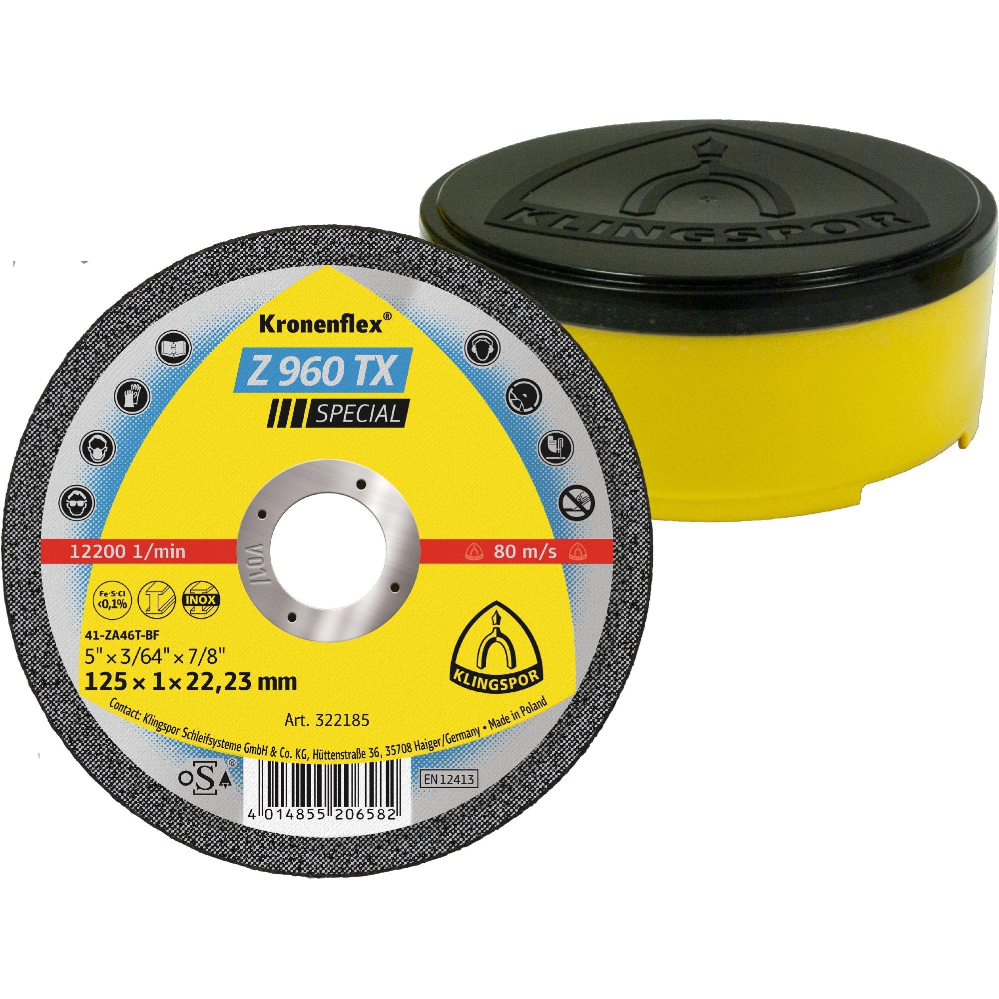 25 x Klingspor Z 960 TX Trennscheiben Zirkon, 125 x 1 x 22,23 mm gerade
