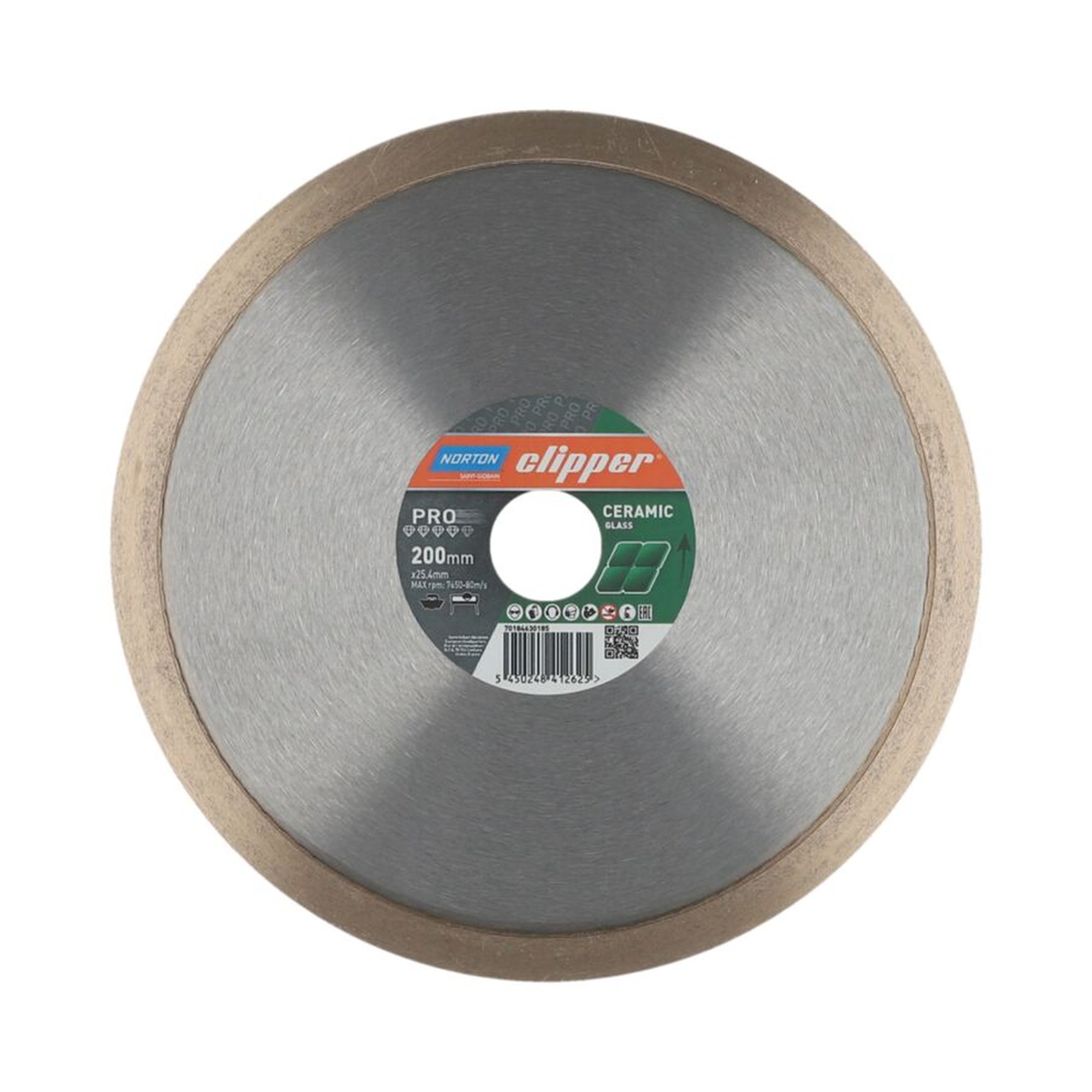 Norton Clipper PRO CERAMIC GLASS Diamantscheibe 200x25.4mm für Keramik & Glas