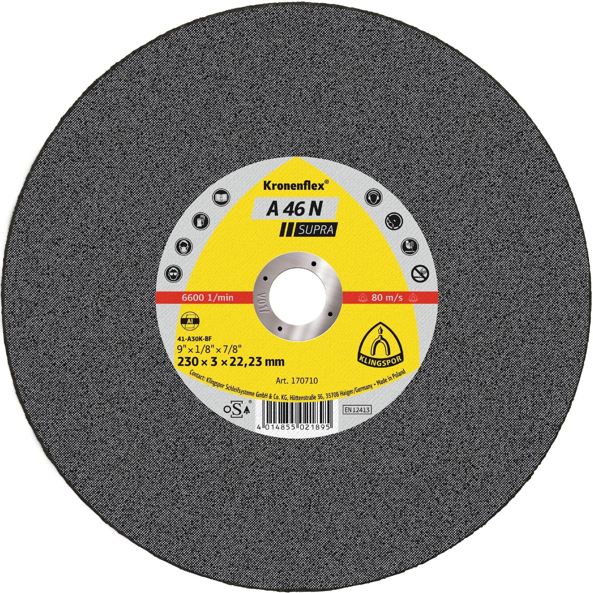 25 x Klingspor A 46 N Trennscheiben, 125 x 2,5 x 22,23 mm gekröpft