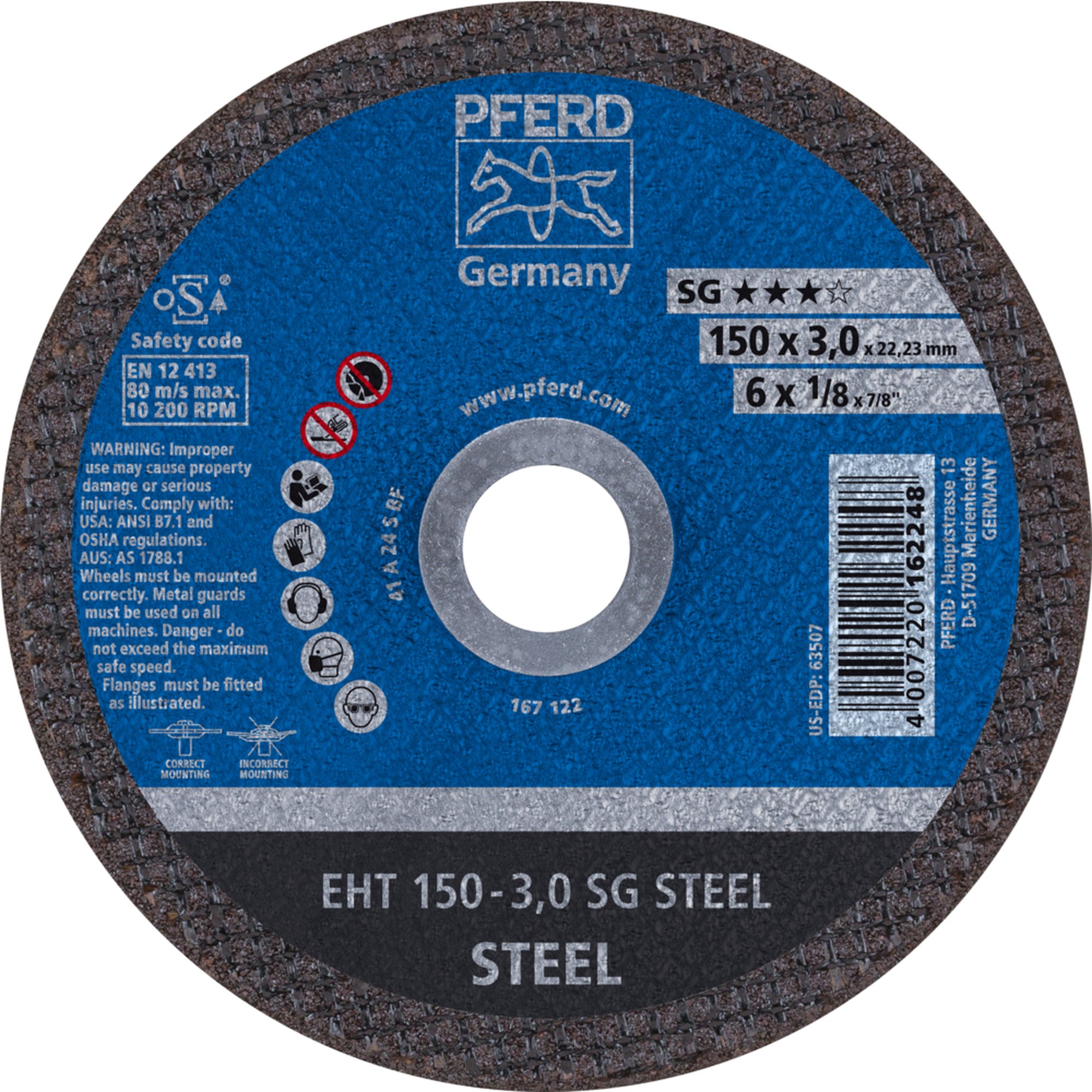 25 x PFERD Trennscheibe EHT 150-3,0 SG STEEL