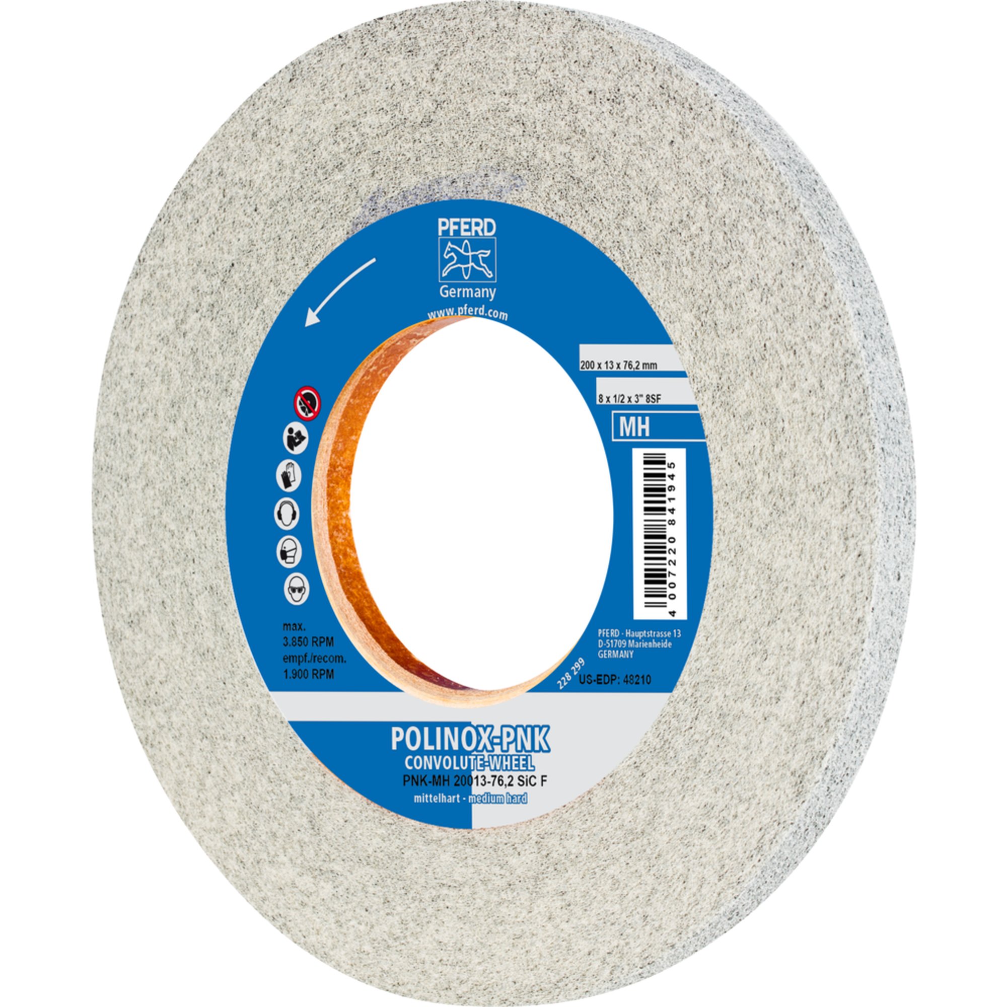 PFERD POLINOX-Kompaktschleifrad PNK-MH 20013-76,2 SiC F