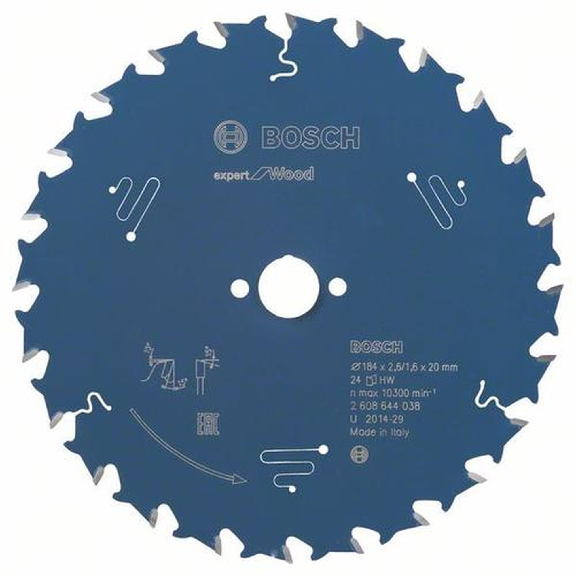 BOSCH Kreissägeblatt Expert für Holz, Ø 184 mm, 24 Zähne