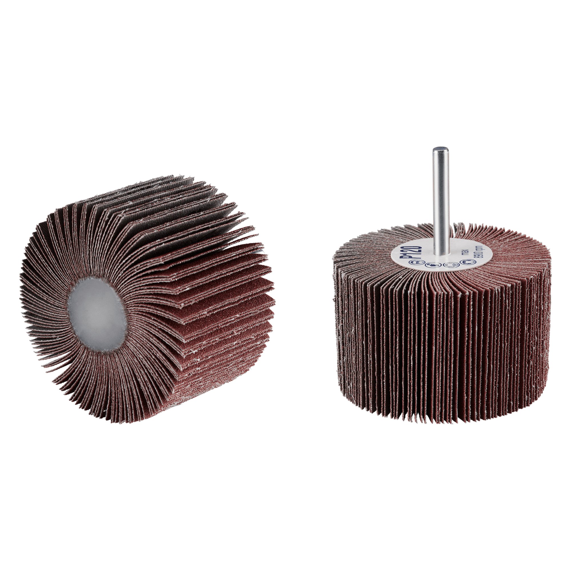 10 x RHODIUS Fächerschleifer Schleifmop FS Ø 80 mm Körnung 150