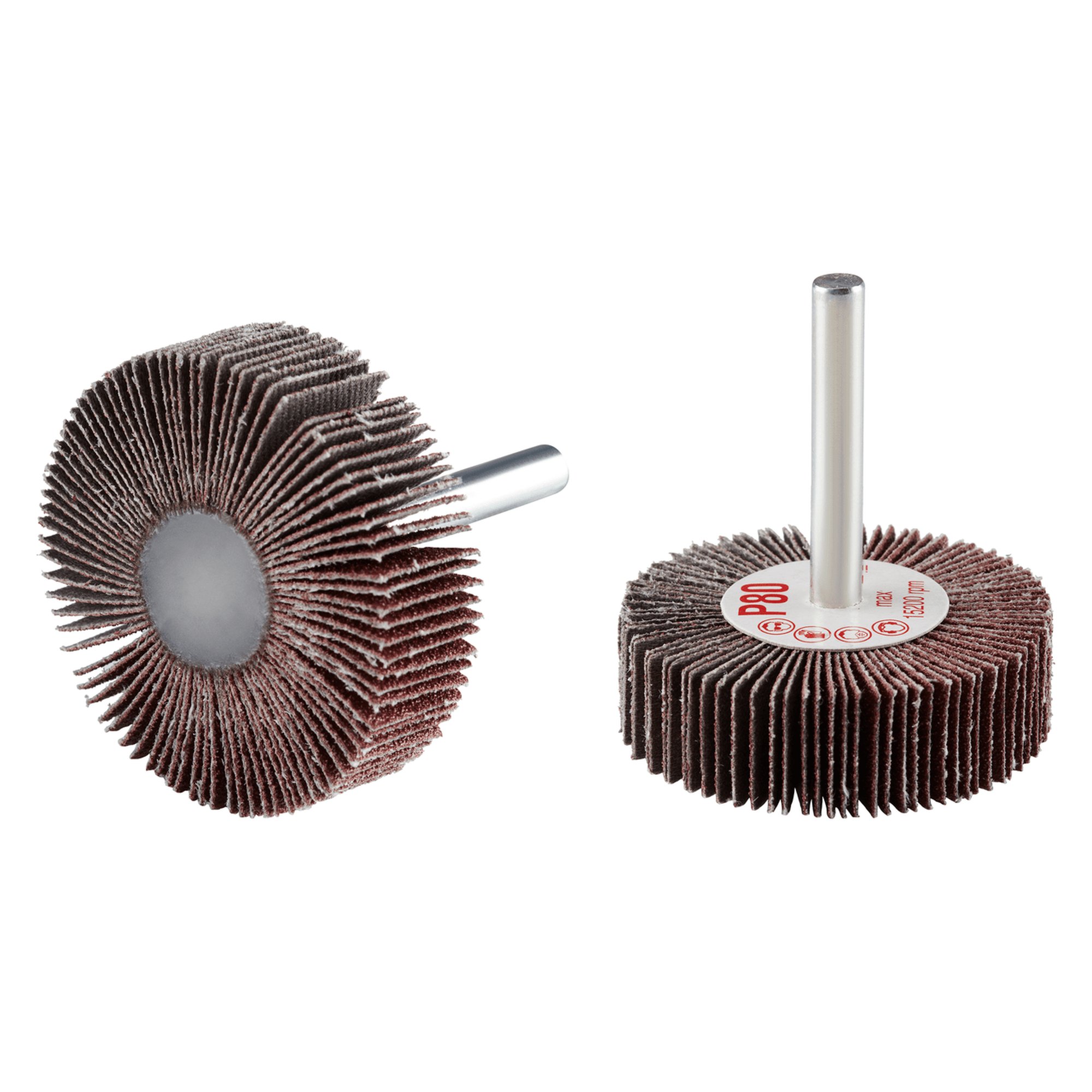 10 x RHODIUS Fächerschleifer Schleifmop FS Ø 50 mm Körnung 120