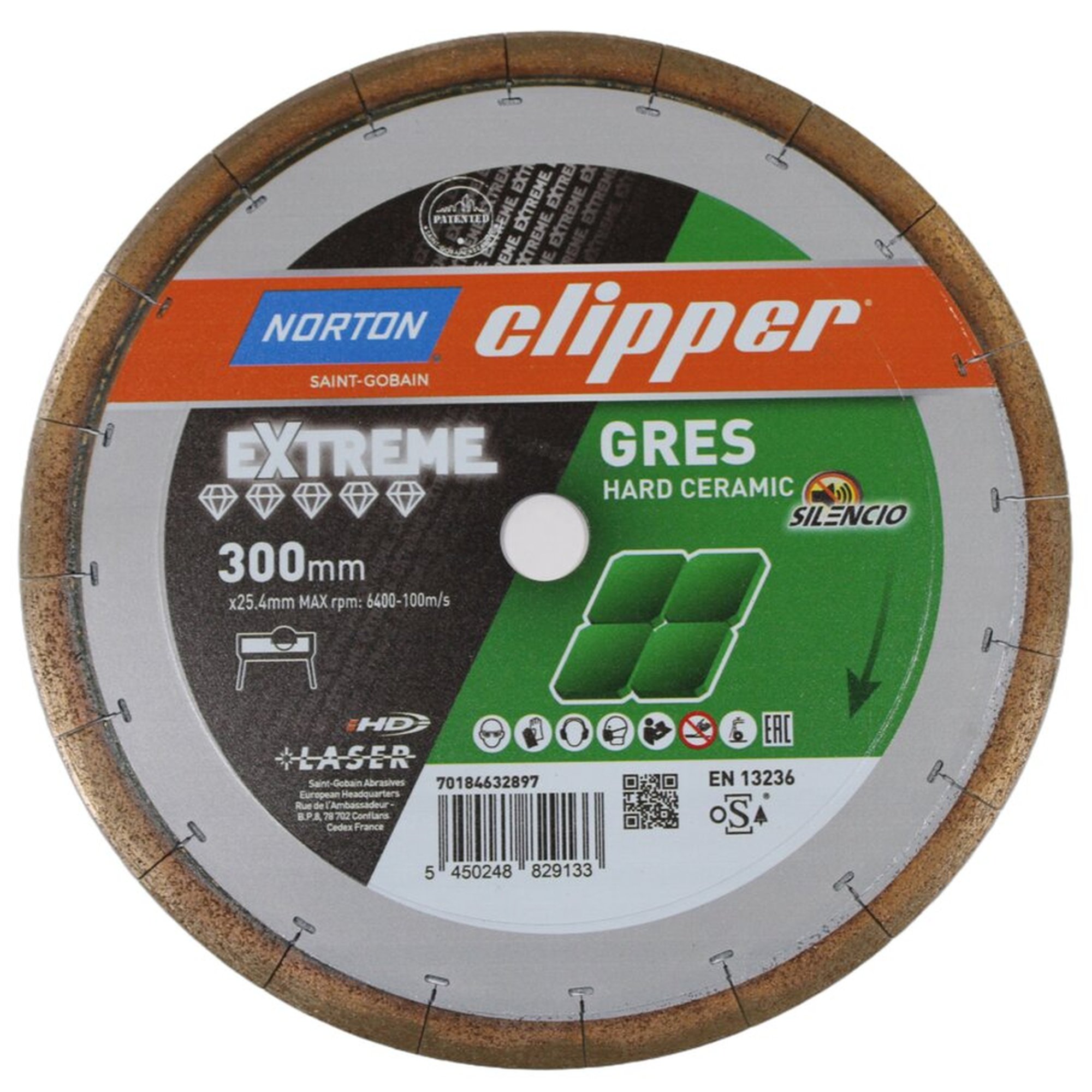 Norton Clipper EXTREME Diamantscheibe 300x25.4mm für präzises Schneiden