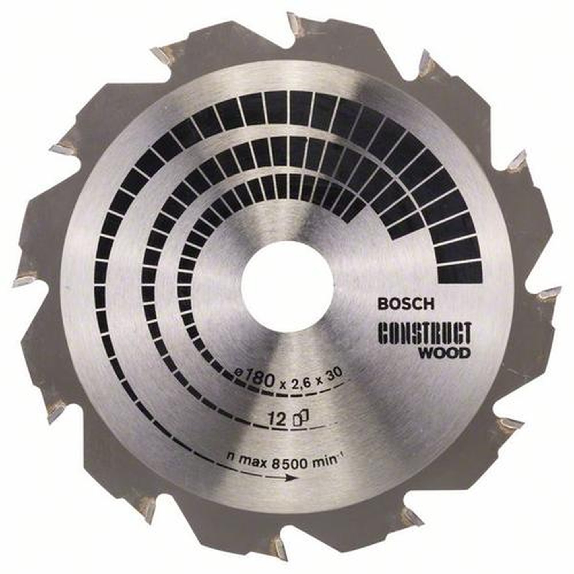 BOSCH Kreissägeblatt Bauholz, Ø 180 mm, 12 Zähne