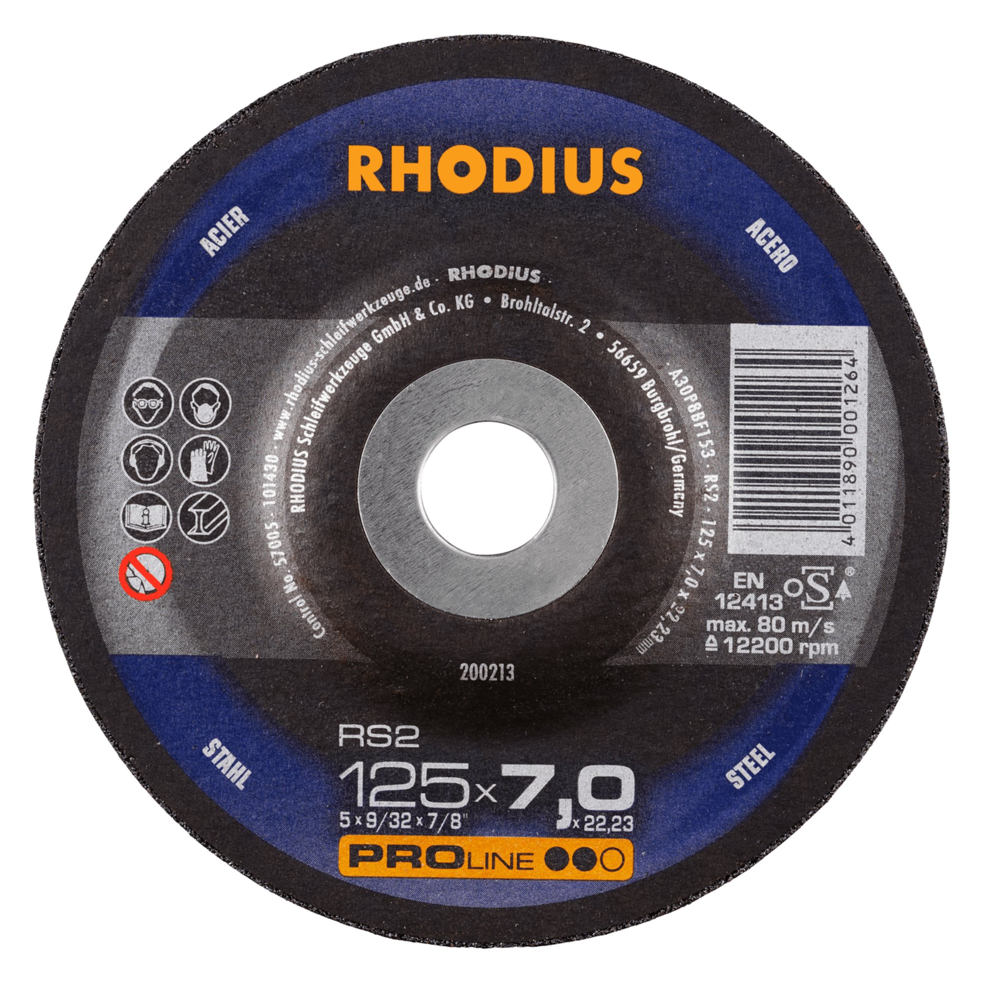 10 x RHODIUS Schruppscheibe RS2 X-LOCK Ø 125 mm