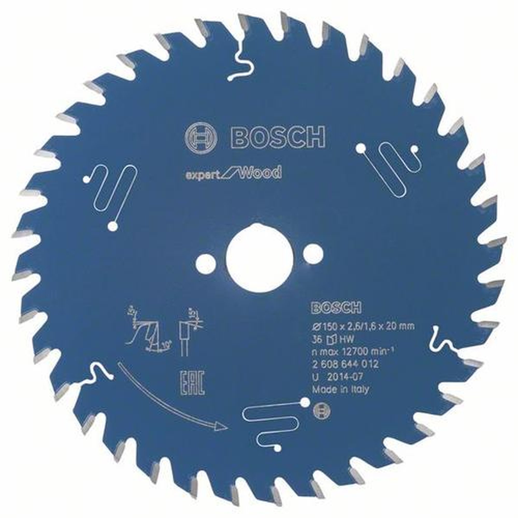 BOSCH Kreissägeblatt Expert für Holz, Ø 150 mm, 36 Zähne
