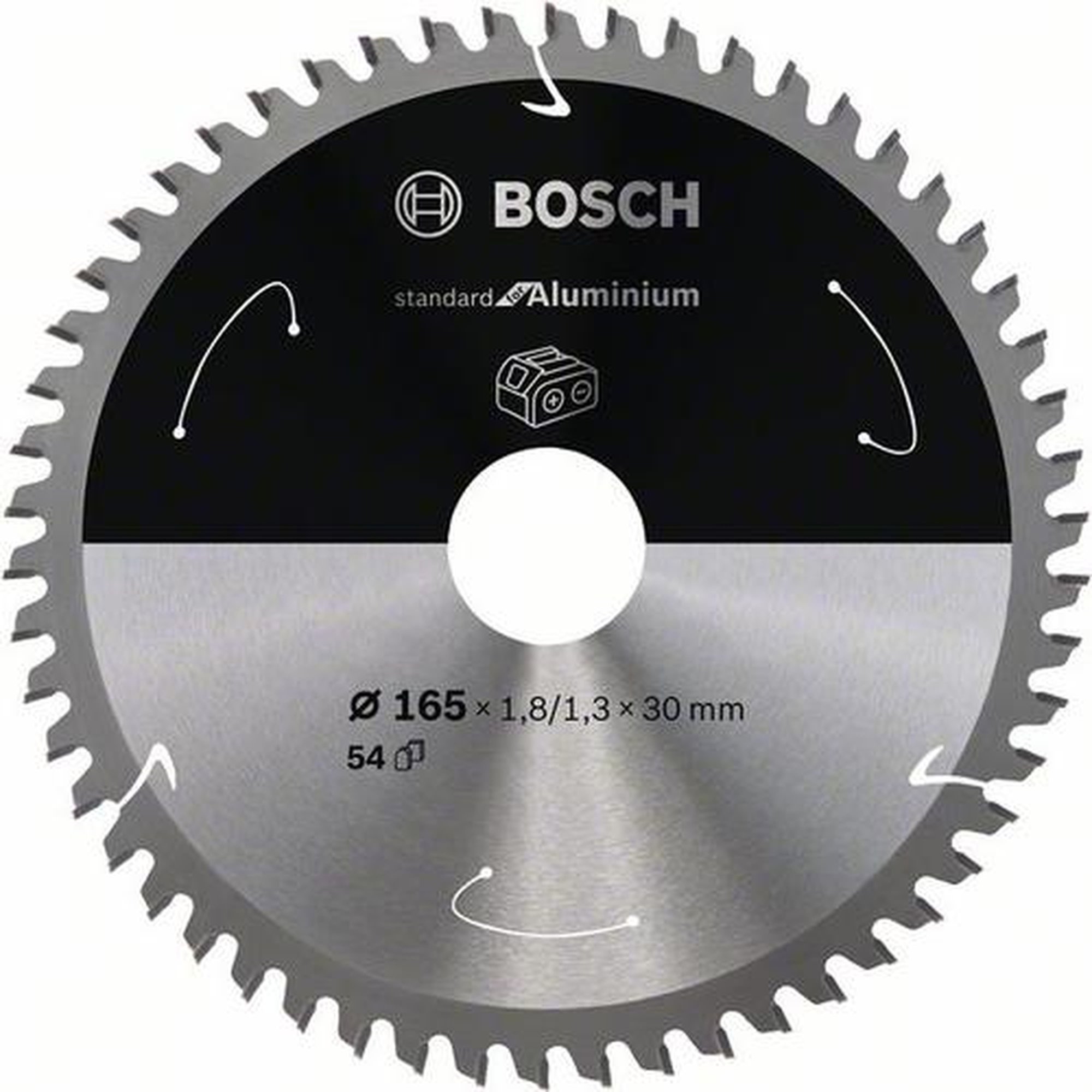 BOSCH Akku-Kreissägeblatt Standard für Aluminium, Ø 165 mm, 54 Zähne