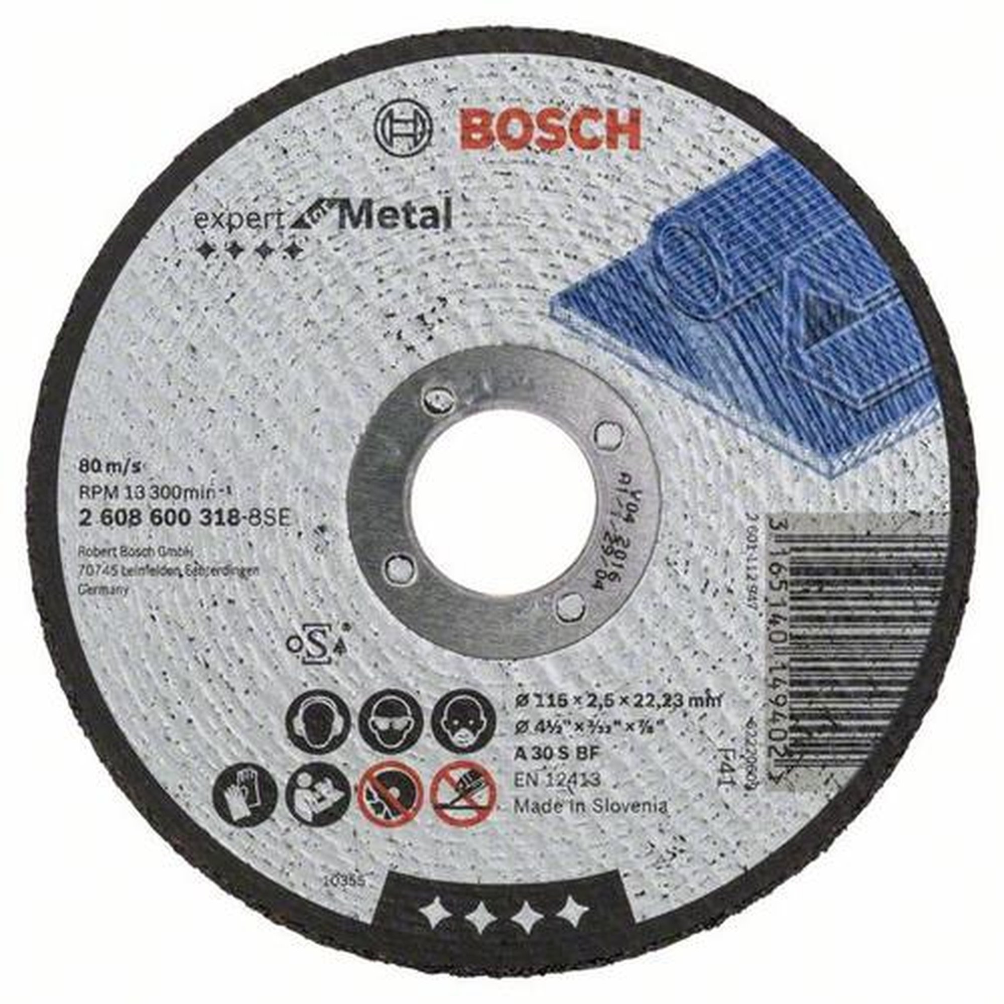 25x BOSCH Trennscheibe gerade Expert für Metall A 30 S BF, Ø 115 x 2,5 mm