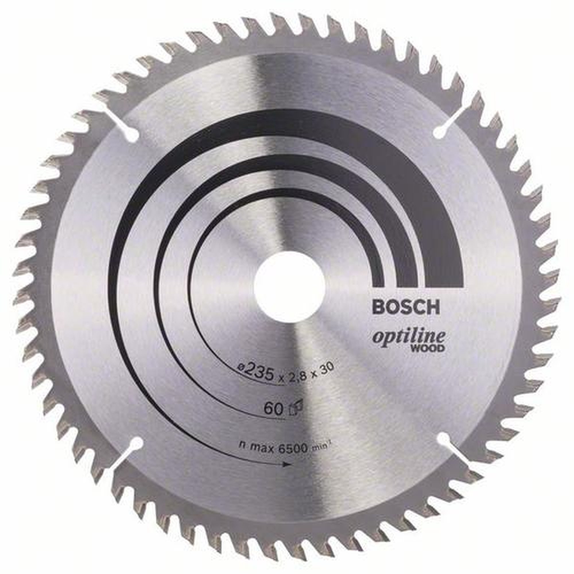 BOSCH Kreissägeblatt Optiline Holz für Handkreissägen, Ø 235 mm, 60 Zähne