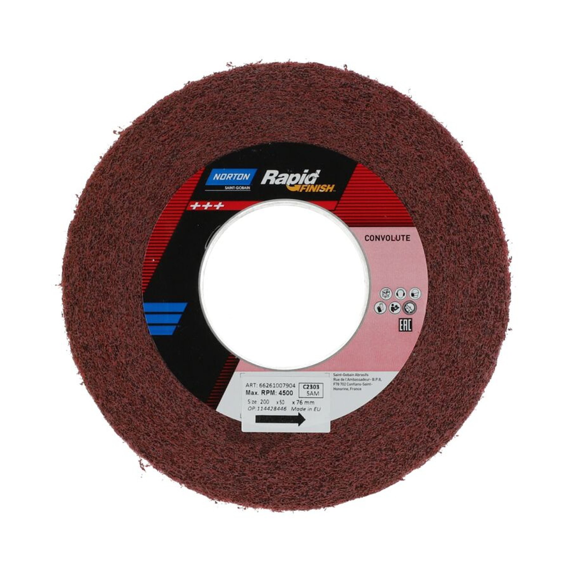 2 x Norton Gewickelte Kompaktscheibe Rapid Finish DMA Red Metal Finishing C2303