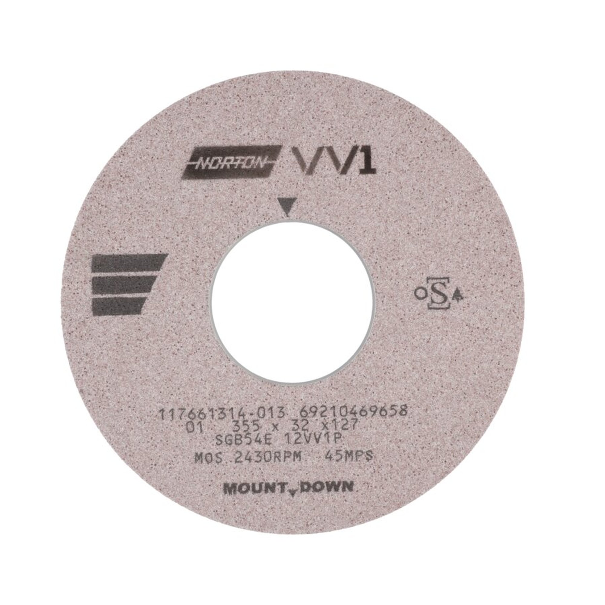 Norton Gerade Schleifscheibe 355x32x127mm K54 VV1 zum Flachschleifen