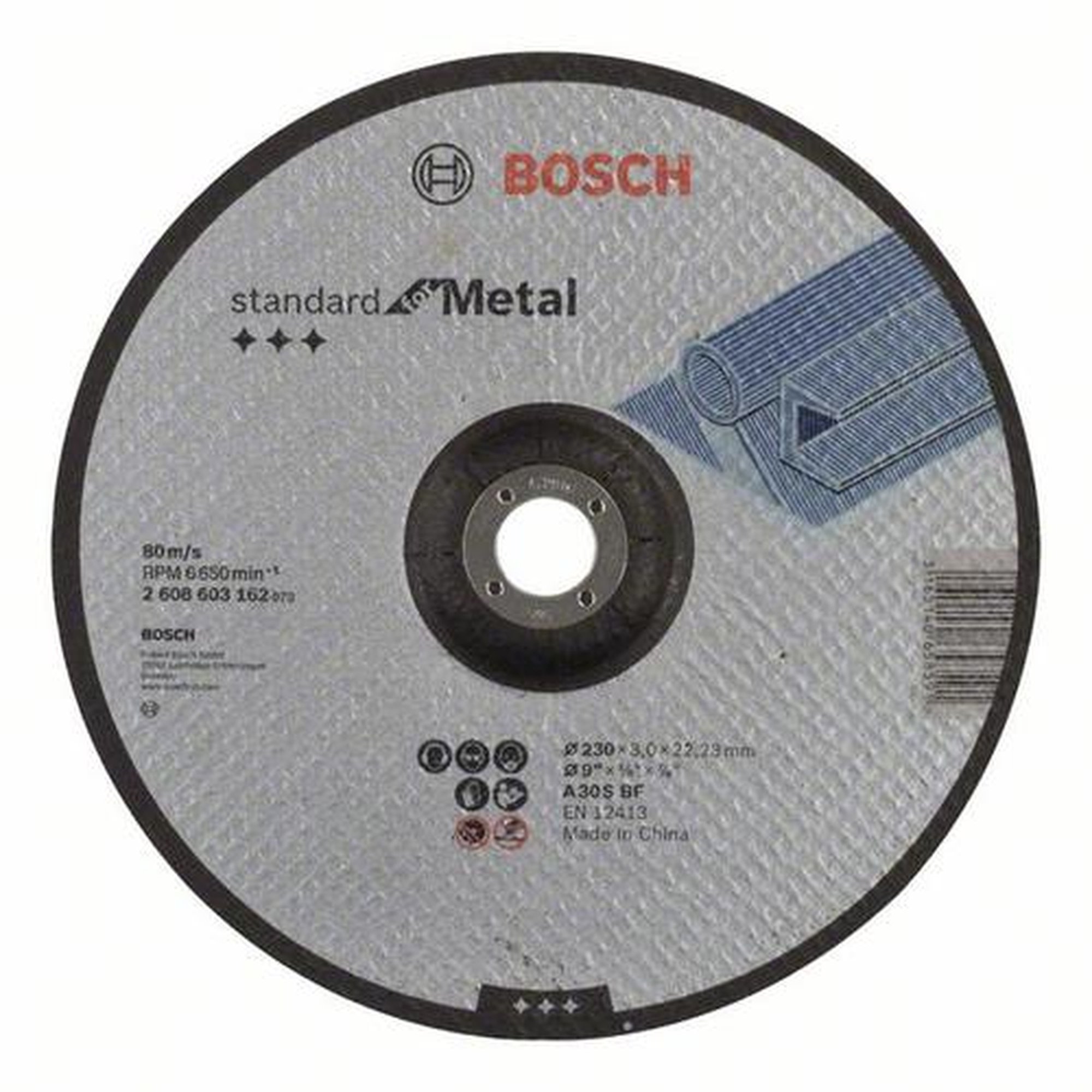 25x BOSCH Trennscheibe gekröpft Standard für Metall A 30 S BF, Ø 230 x 3,0 mm