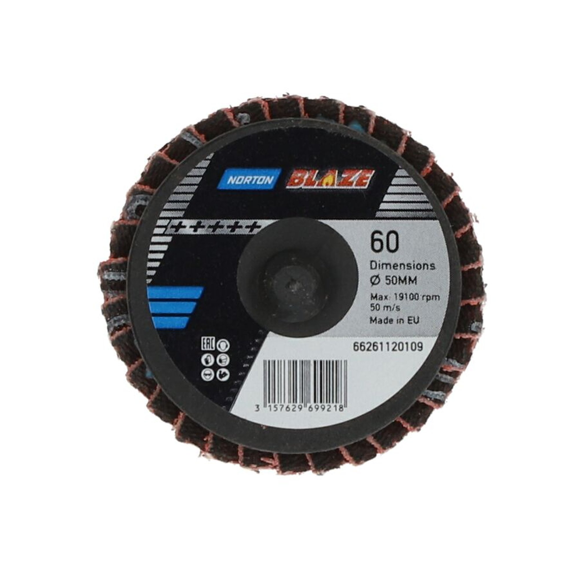 10 x Norton Blaze R980P Fächerschleifscheiben | 50 mm | Korn 60 | Hochleistungsschleifen