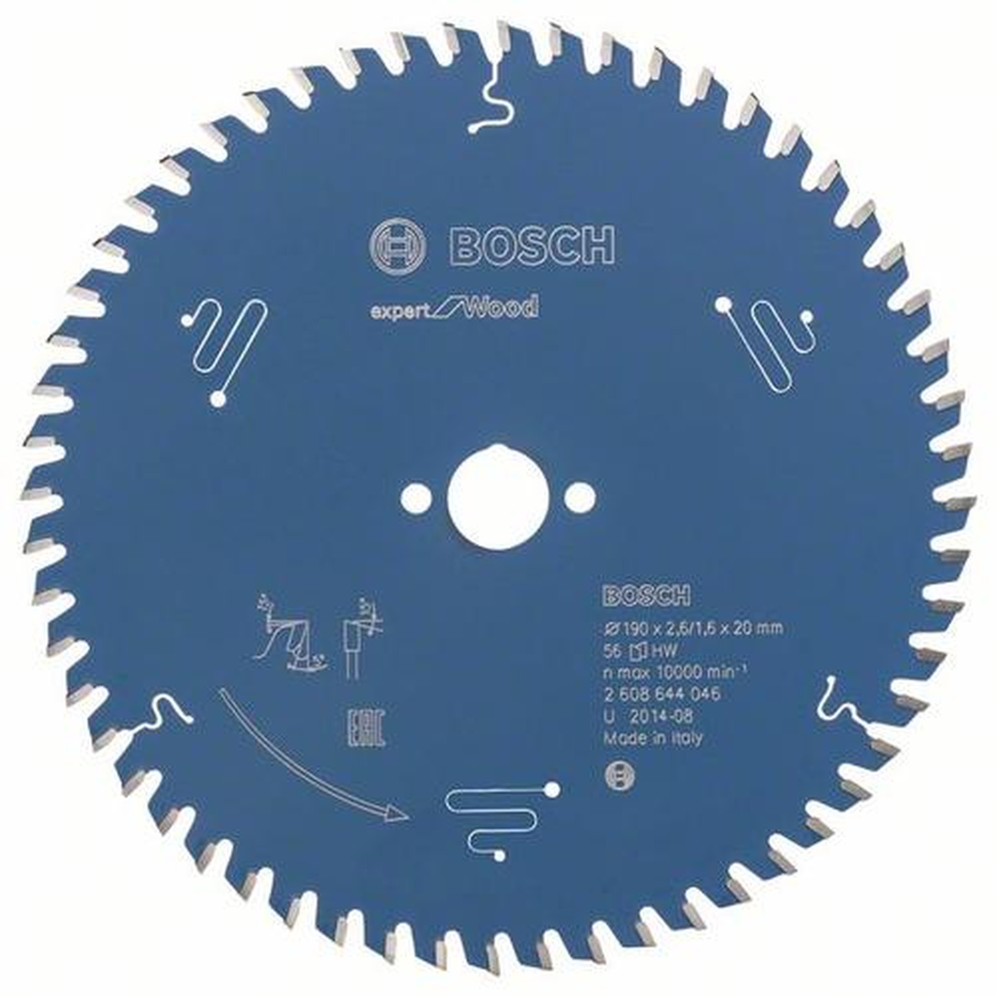 BOSCH Kreissägeblatt Expert für Holz, Ø 190 mm, 56 Zähne
