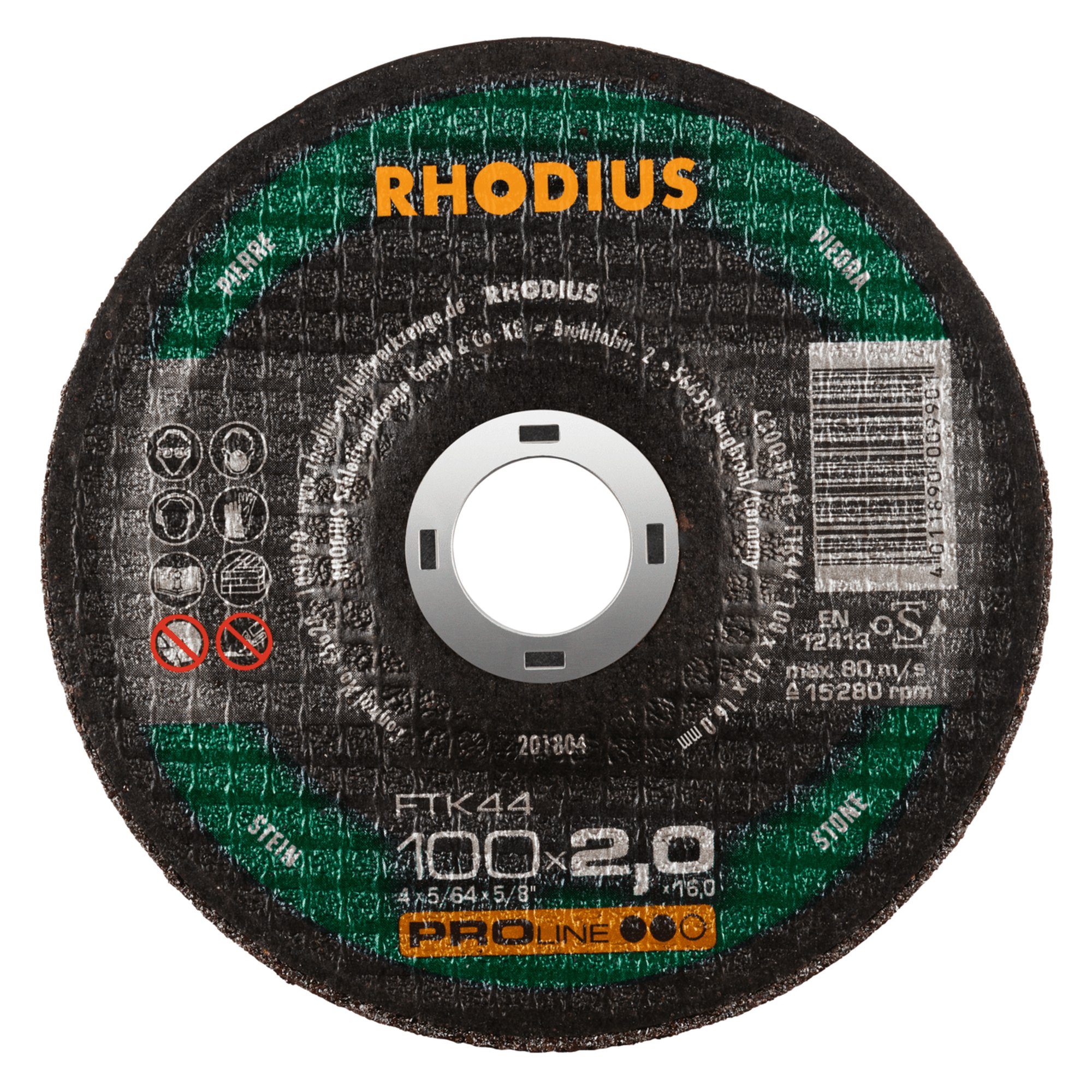 25 x RHODIUS Freihandtrennscheibe FTK44 Ø 100 mm