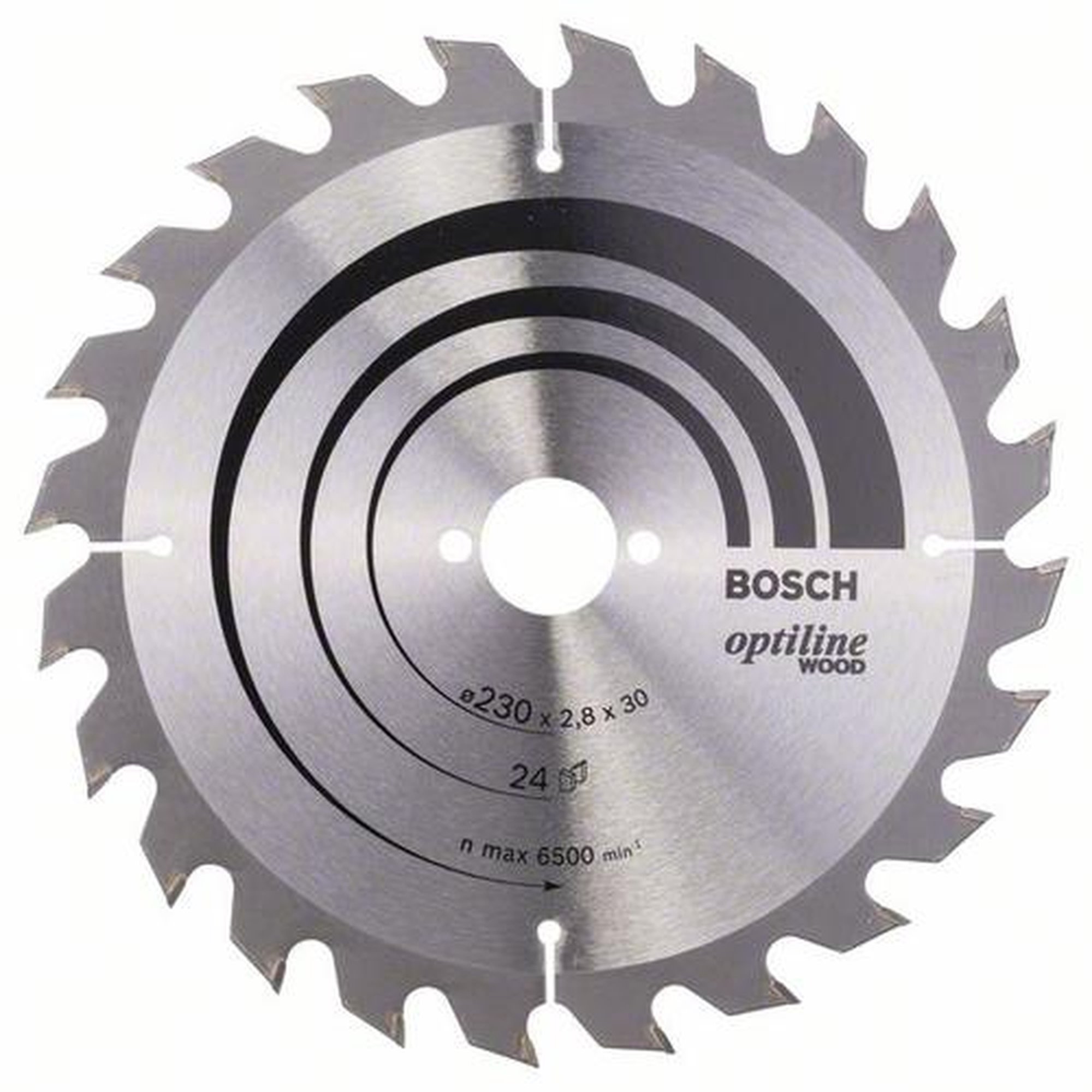 BOSCH Kreissägeblatt Optiline Holz für Handkreissägen, Ø 230 mm, 24 Zähne