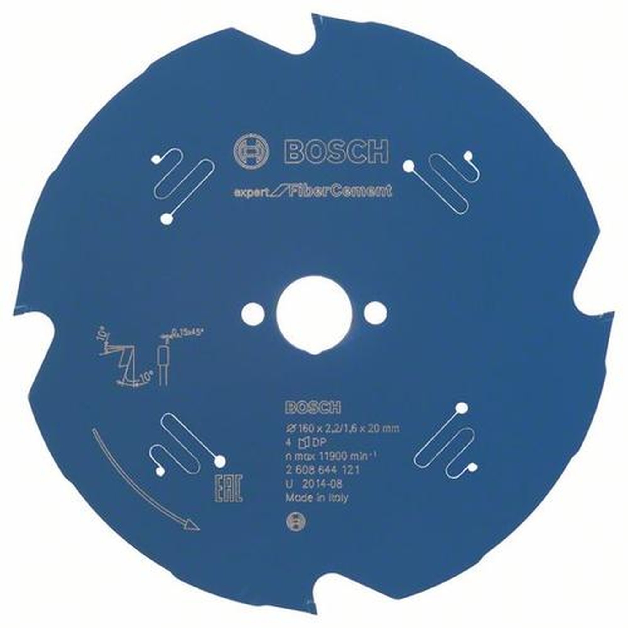 BOSCH Kreissägeblatt Expert für Faserzement, Ø 160 mm, 4 Zähne