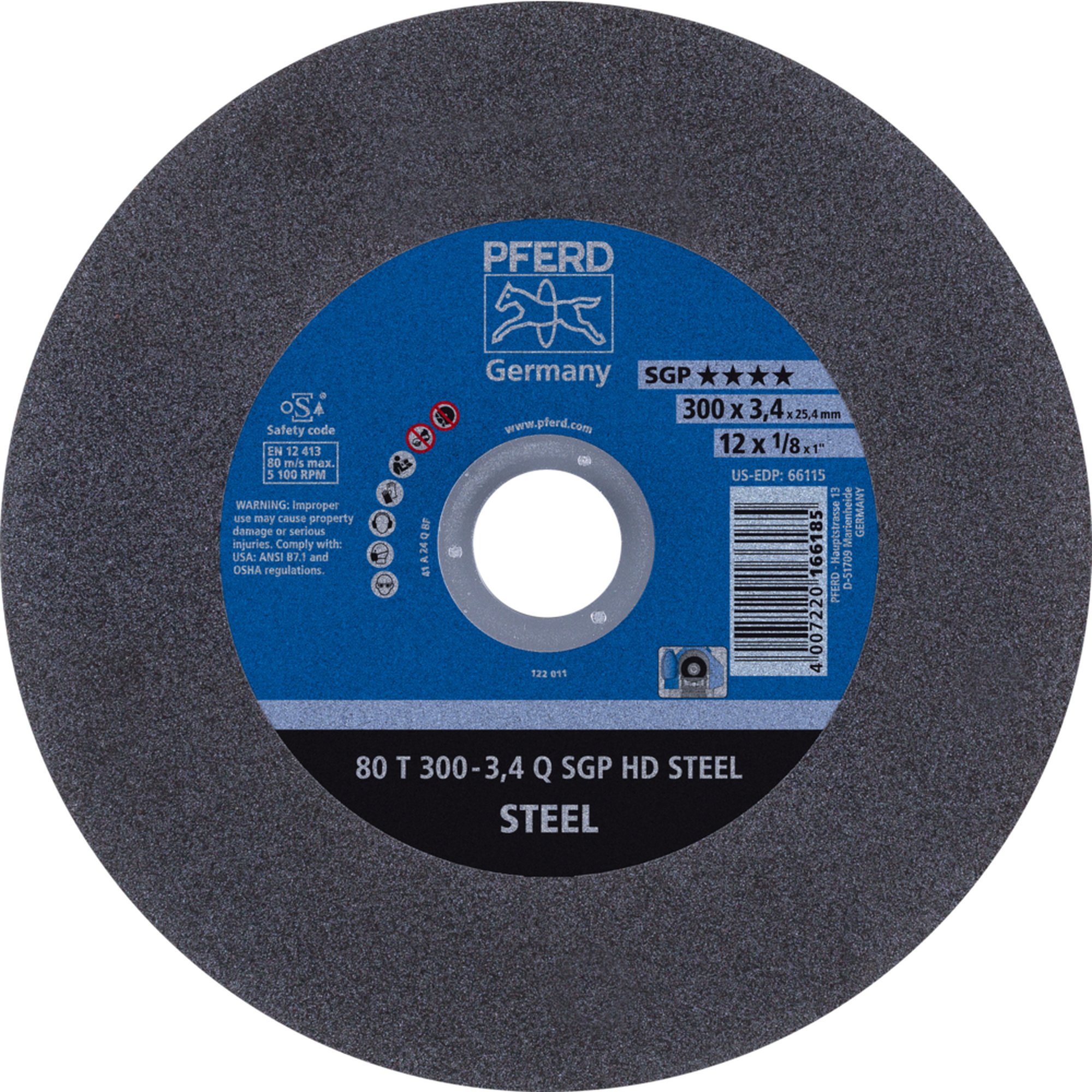 20 x PFERD Trennscheibe HEAVY DUTY 80 T 300-3,4 Q SGP HD STEEL/25,4