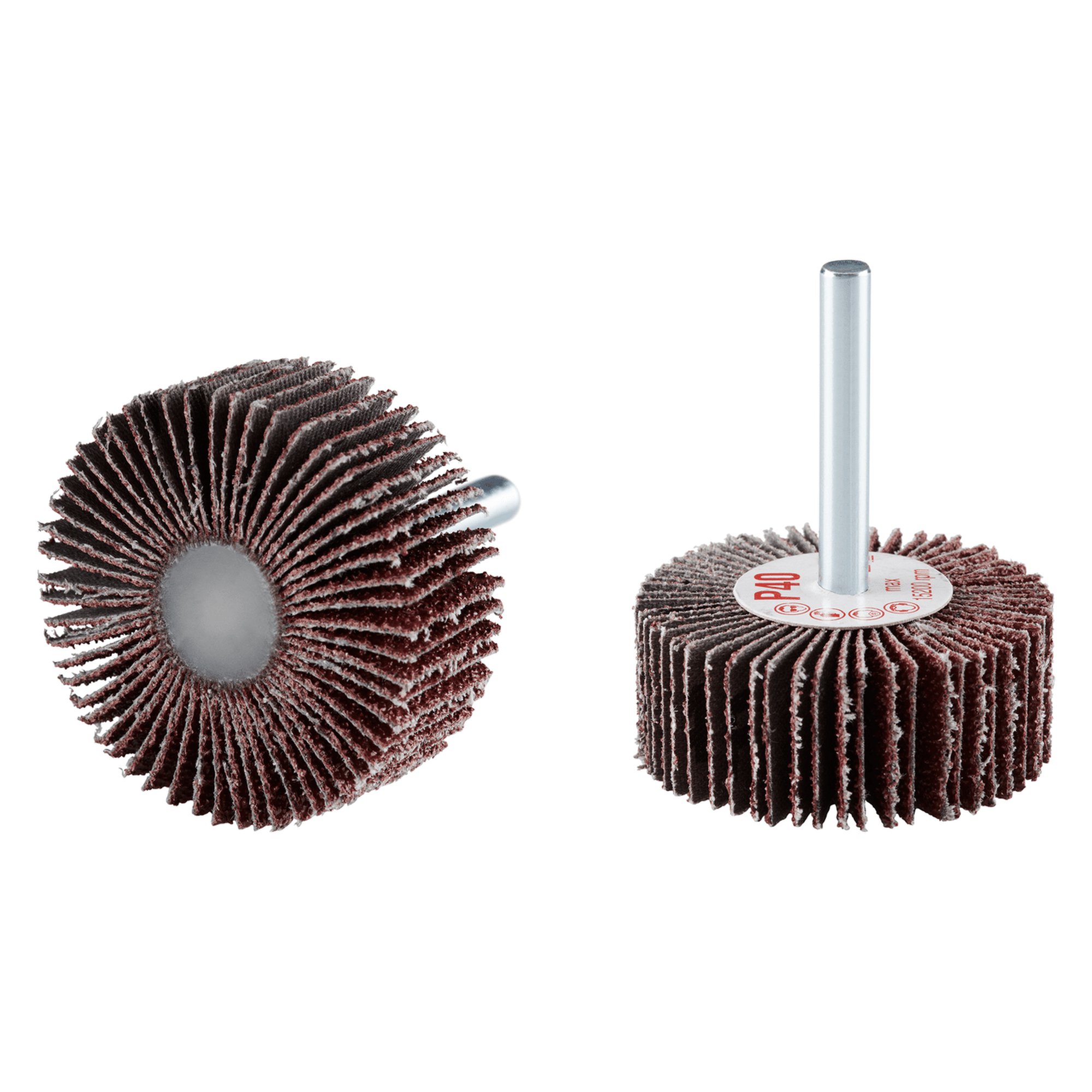 10 x RHODIUS Fächerschleifer Schleifmop FS Ø 50 mm Körnung 60