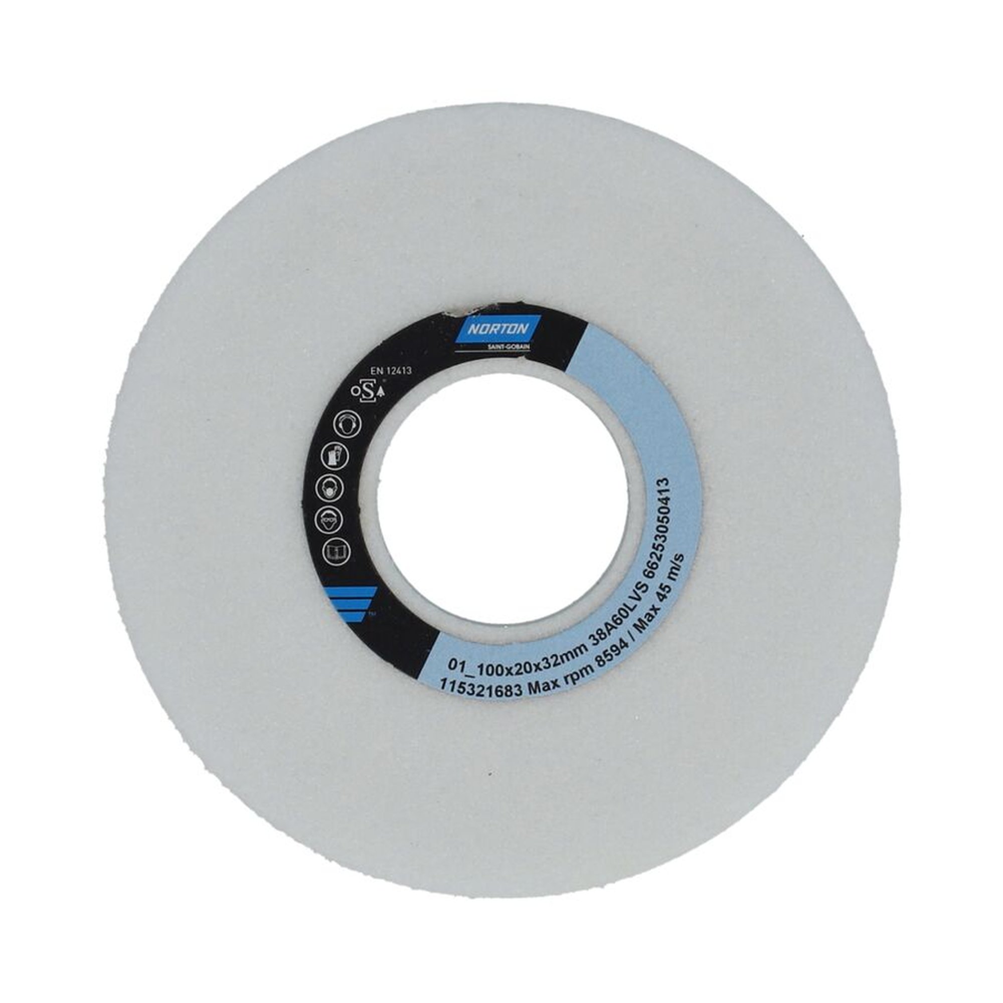 2 x Norton Schleifscheibe, gerade 100x20x32 38A 60 LVS - Hochwertige Schleiflösung