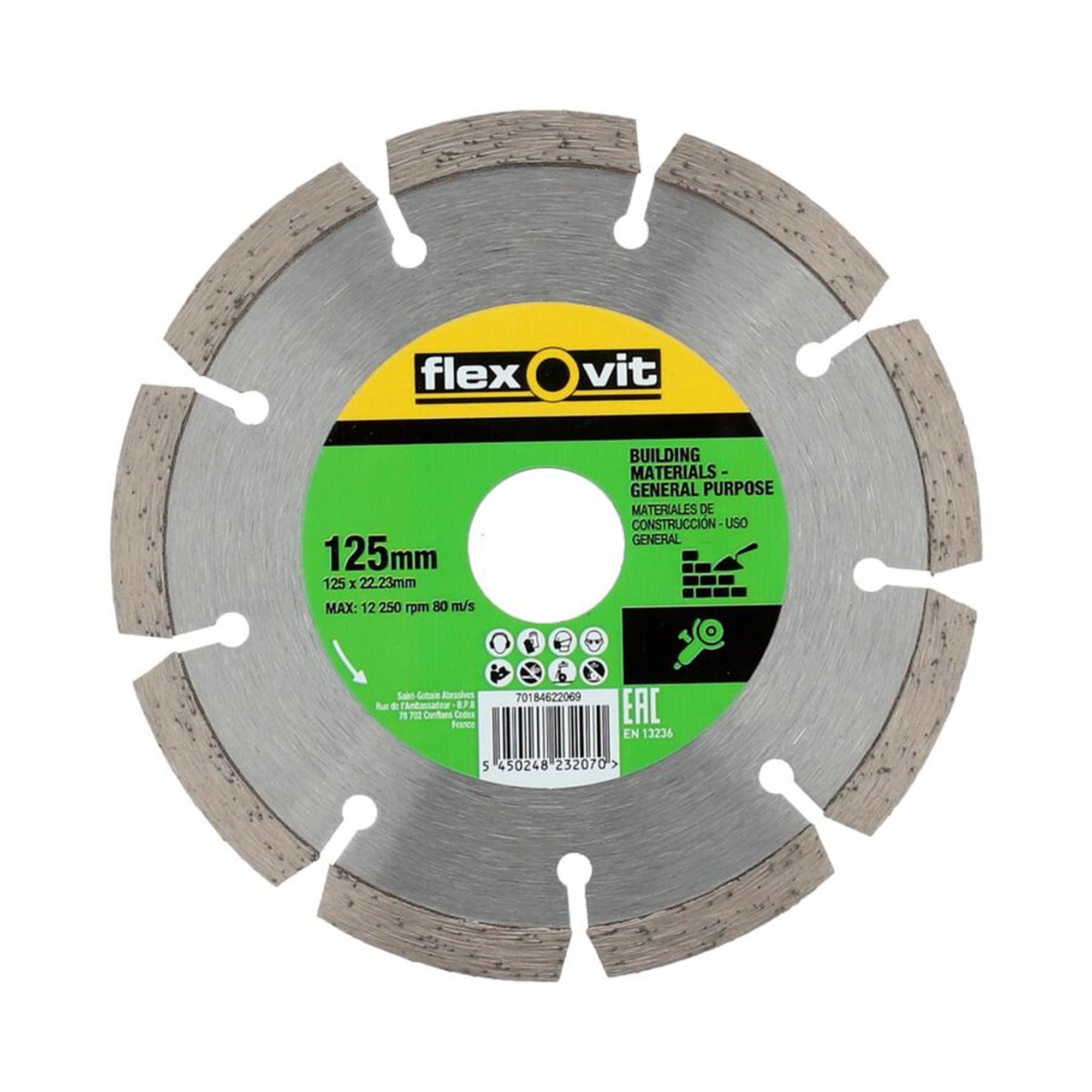 Diamantscheibe 125x22.23mm Flexovit MERCHANDISING SR für Winkelschleifer