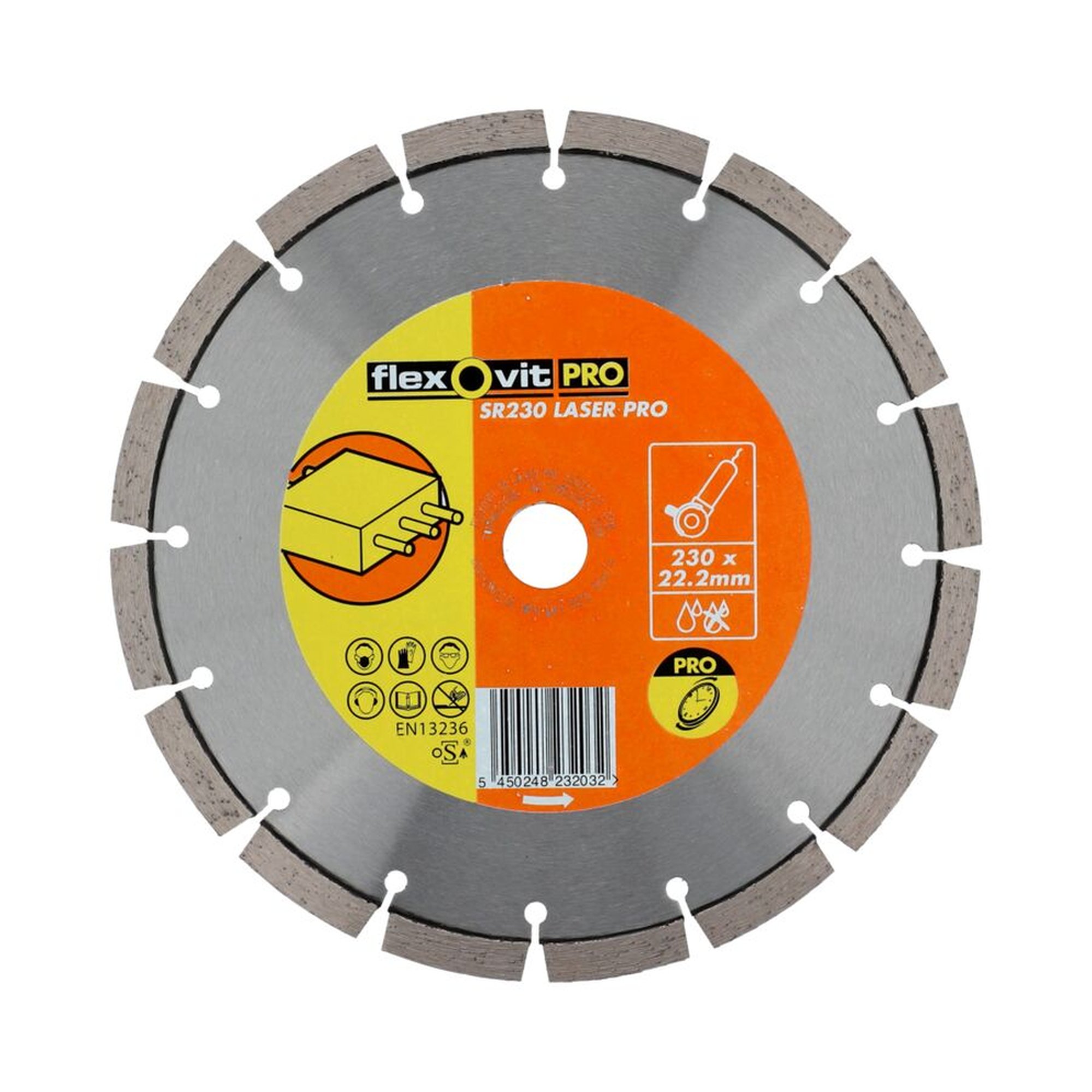 Diamantscheibe 230x22.23mm Flexovit SR LASER für Winkelschleifer, langlebig