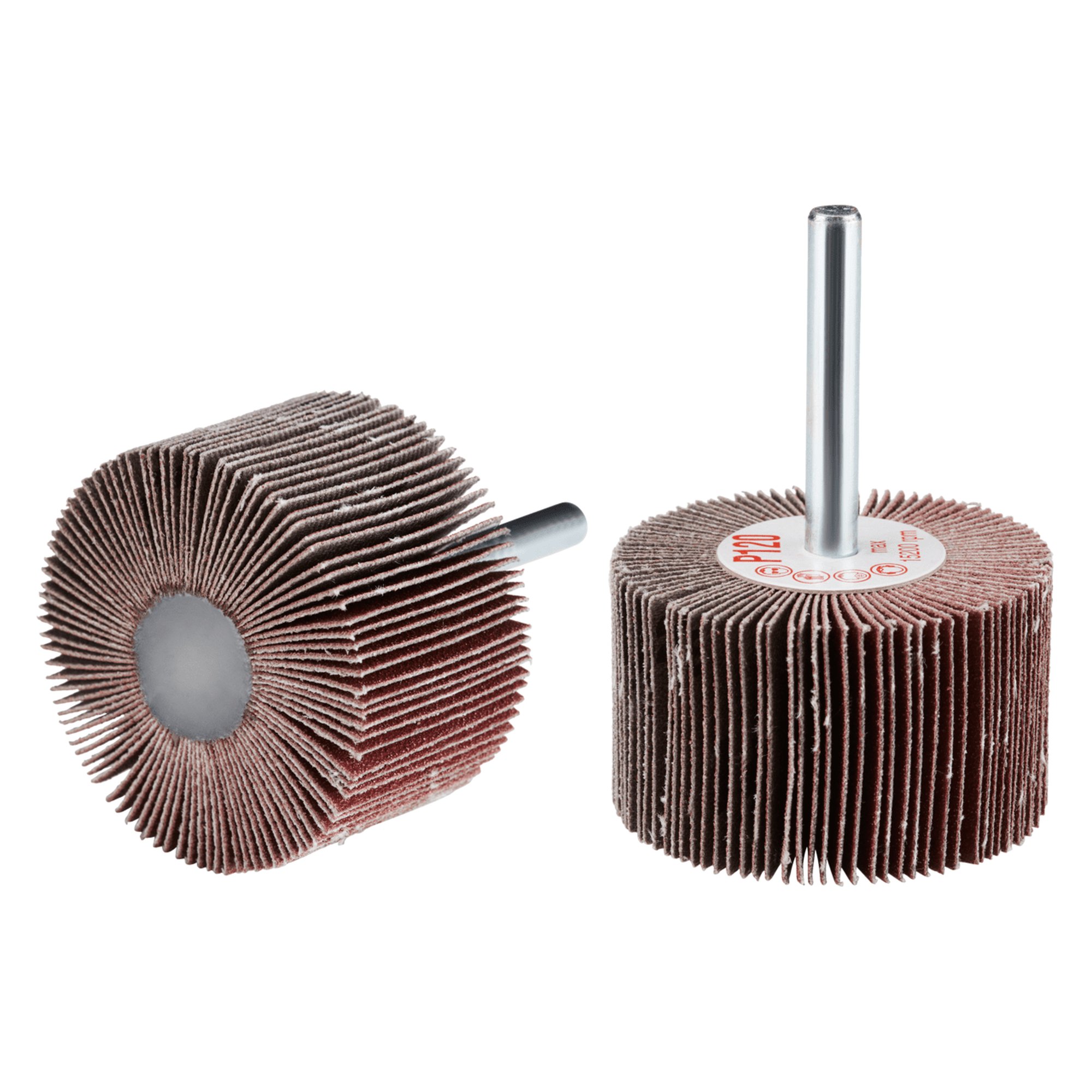 10 x RHODIUS Fächerschleifer Schleifmop FS Ø 50 mm Körnung 150