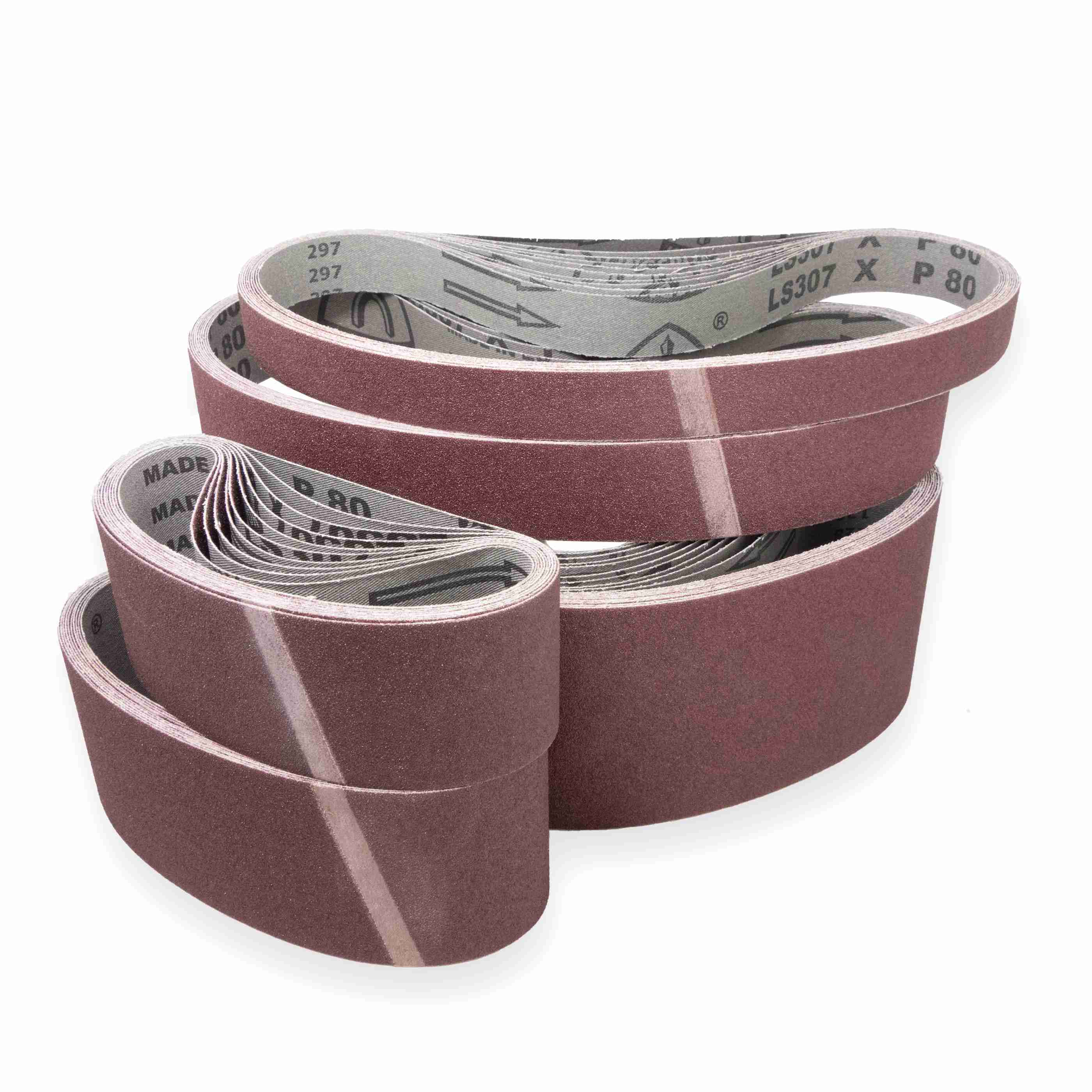 Klingspor Schleifband Korund | 50 x 2500 mm Korn 80 | Gewebe Schleifbänder für Metall & Holz | weitere Maße & Körnungen wählbar