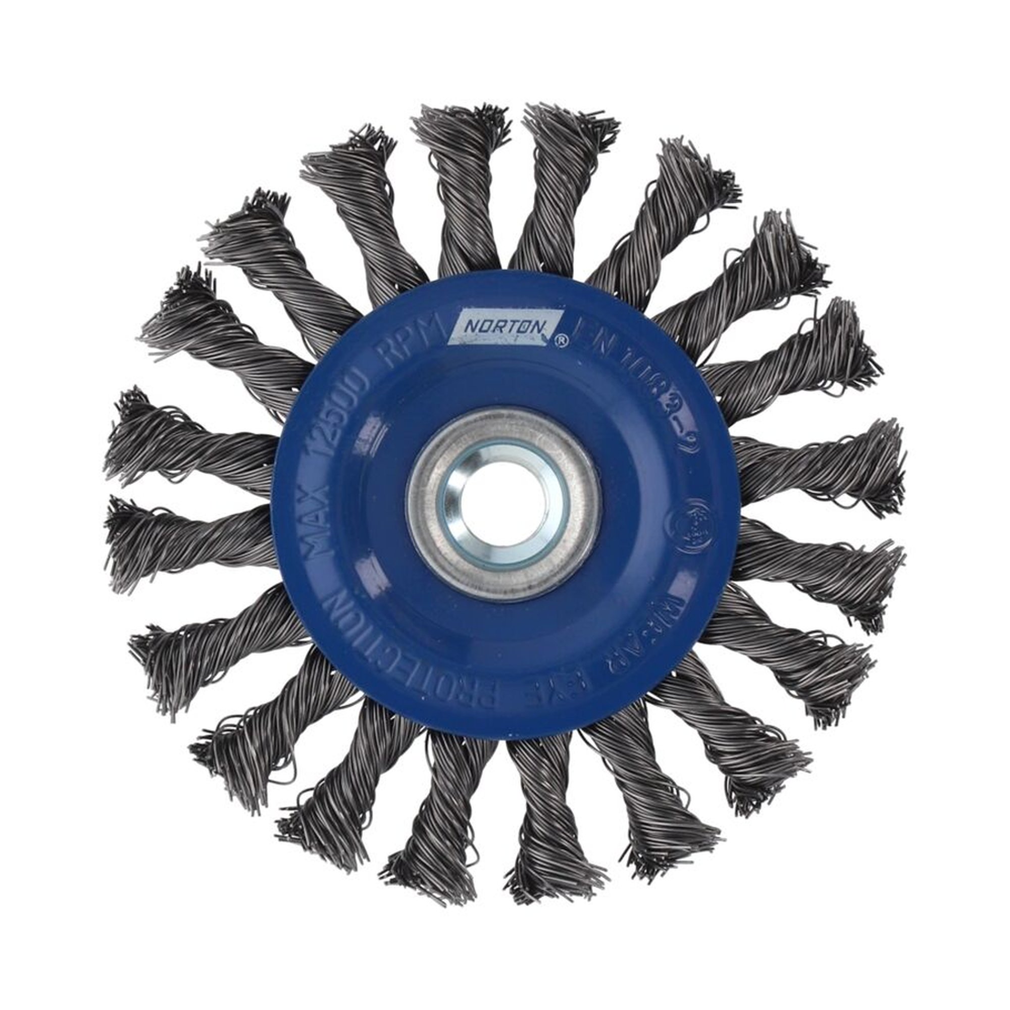 5 x Norton Drahtbürsten für Winkelschleifer, Knotted Steel 75mm, langlebig und robust