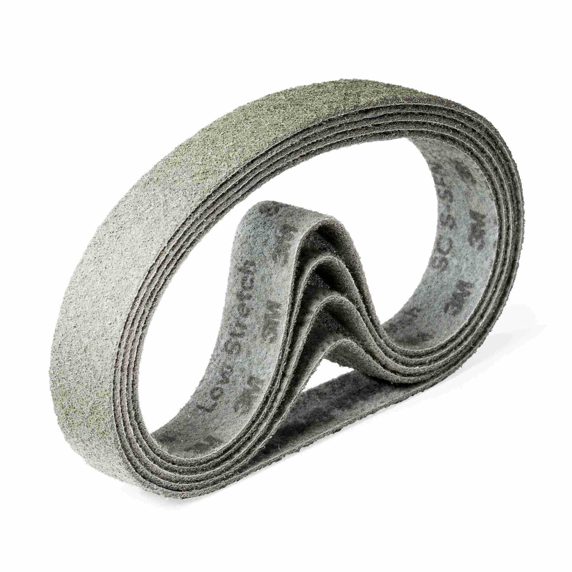 3M SC-BL Scotch Brite Schleifband Vliesband Rohrbandschleifer Schleifmaschine | Maße: 40 x 760 mm | Körnung: A-sfn s-fine grün (500-800) | Lieferumfang: 5 Stück