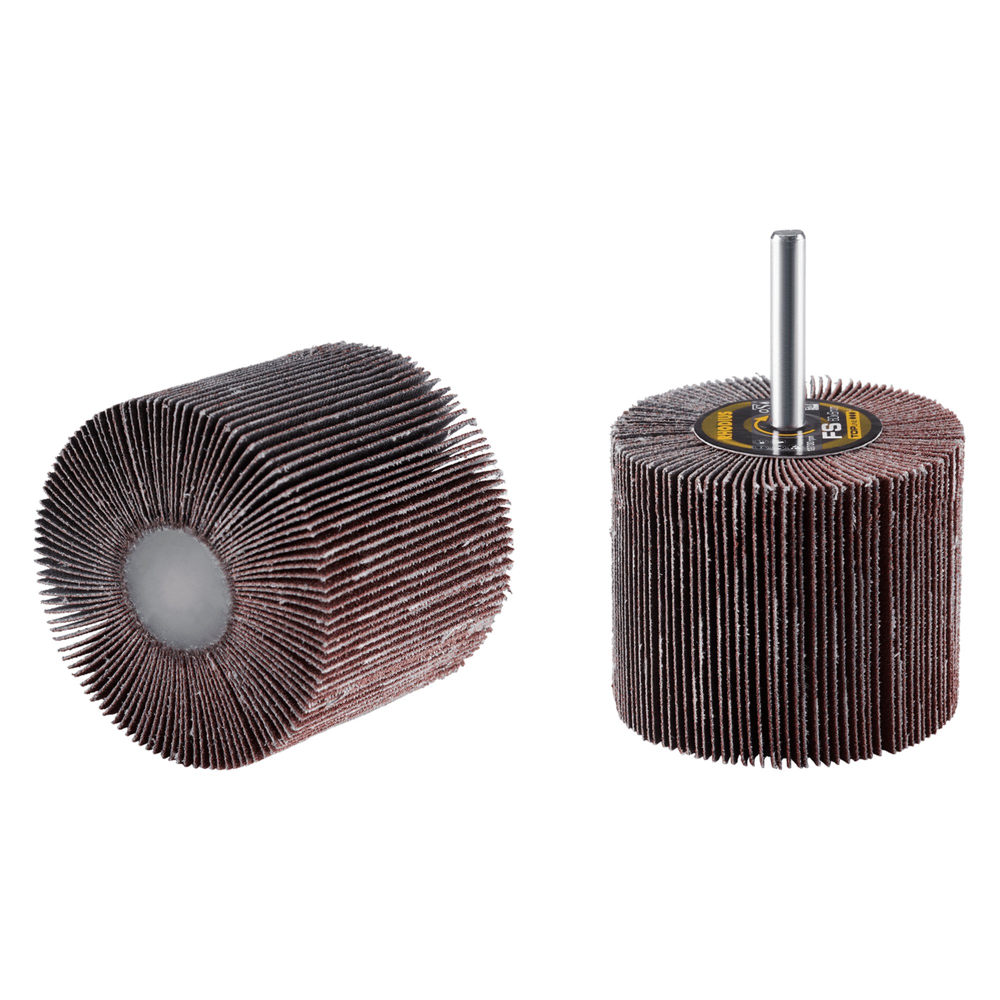 10 x RHODIUS Fächerschleifer Schleifmop FS Ø 60 mm Körnung 150