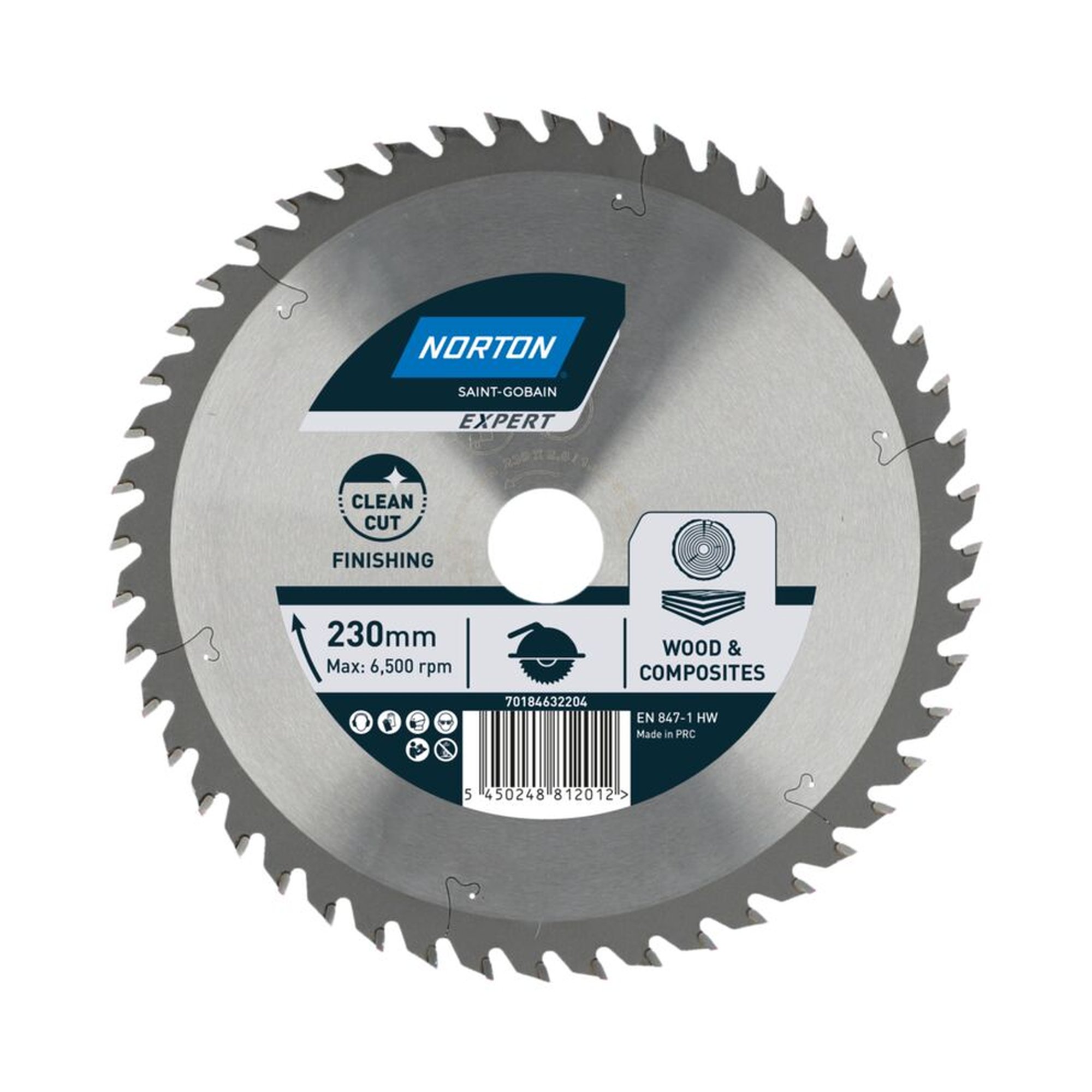 Norton EXPERT FINISHING TCT-Sägeblatt für Holz & Verbundstoffe 230x2.4mm/1.6x30mm