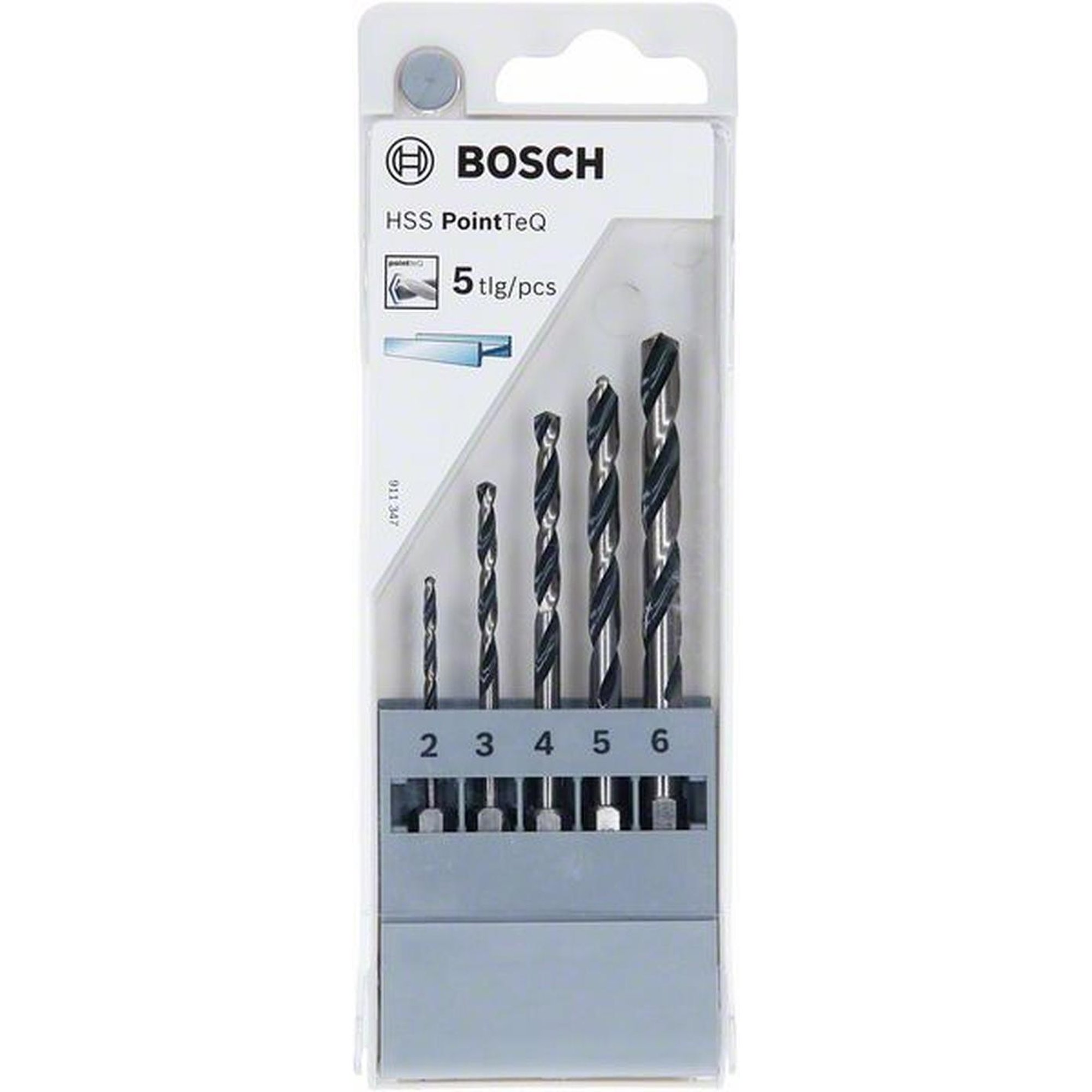 Bosch Professional HSS-Spiralbohrer Set PointTeQ mit Sechskantschaft 5-teilig Ø 2 - 6 mm