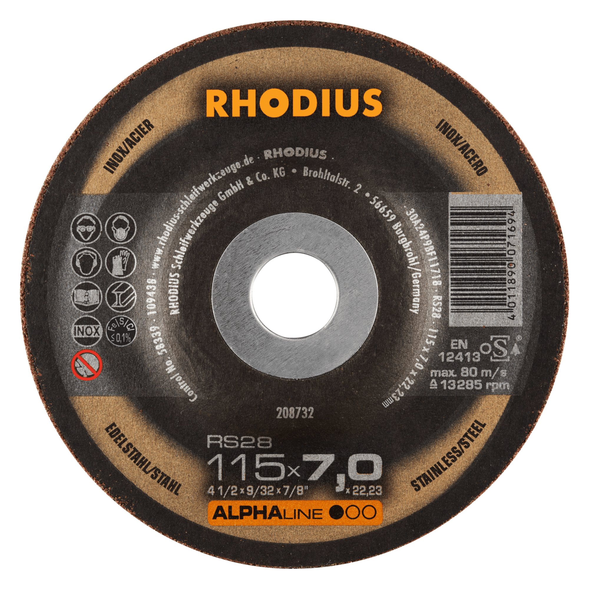 25 x RHODIUS Schruppscheibe RS28 Ø 115 mm