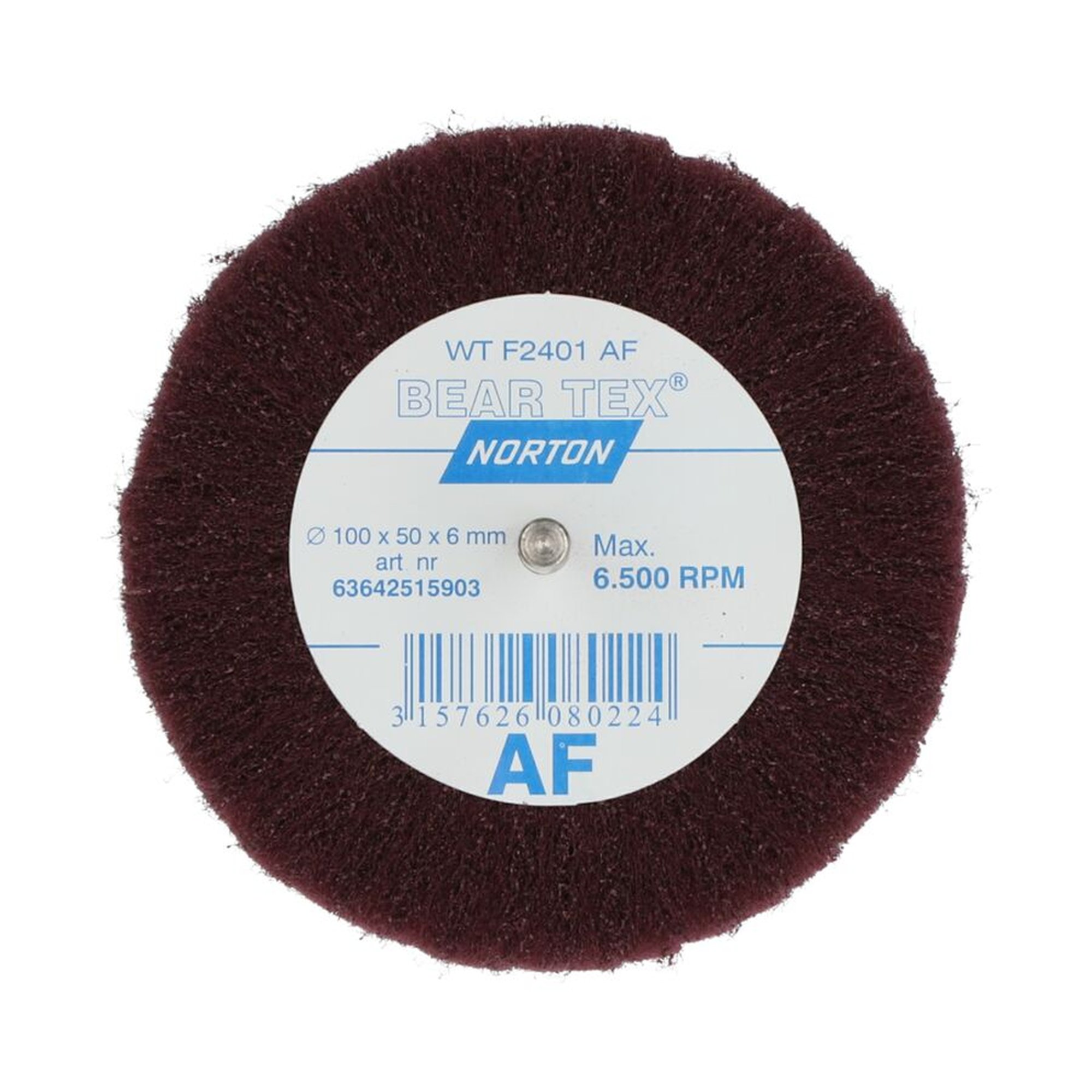 10 x Norton Fächerschleifer Schleifmop mit Schaft 100x50x6 Fein A F2401