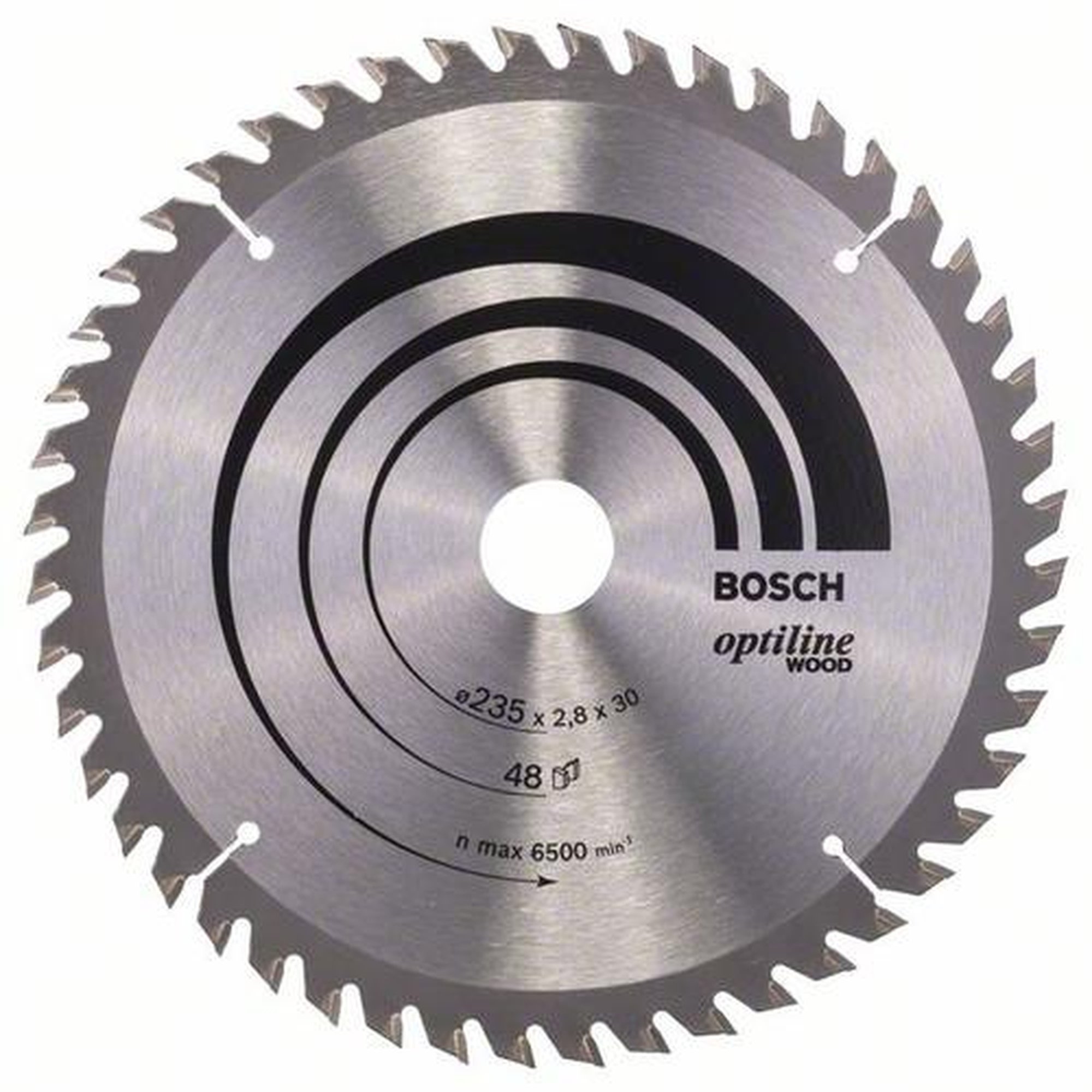 BOSCH Kreissägeblatt Optiline Holz für Handkreissägen, Ø 235 mm, 48 Zähne