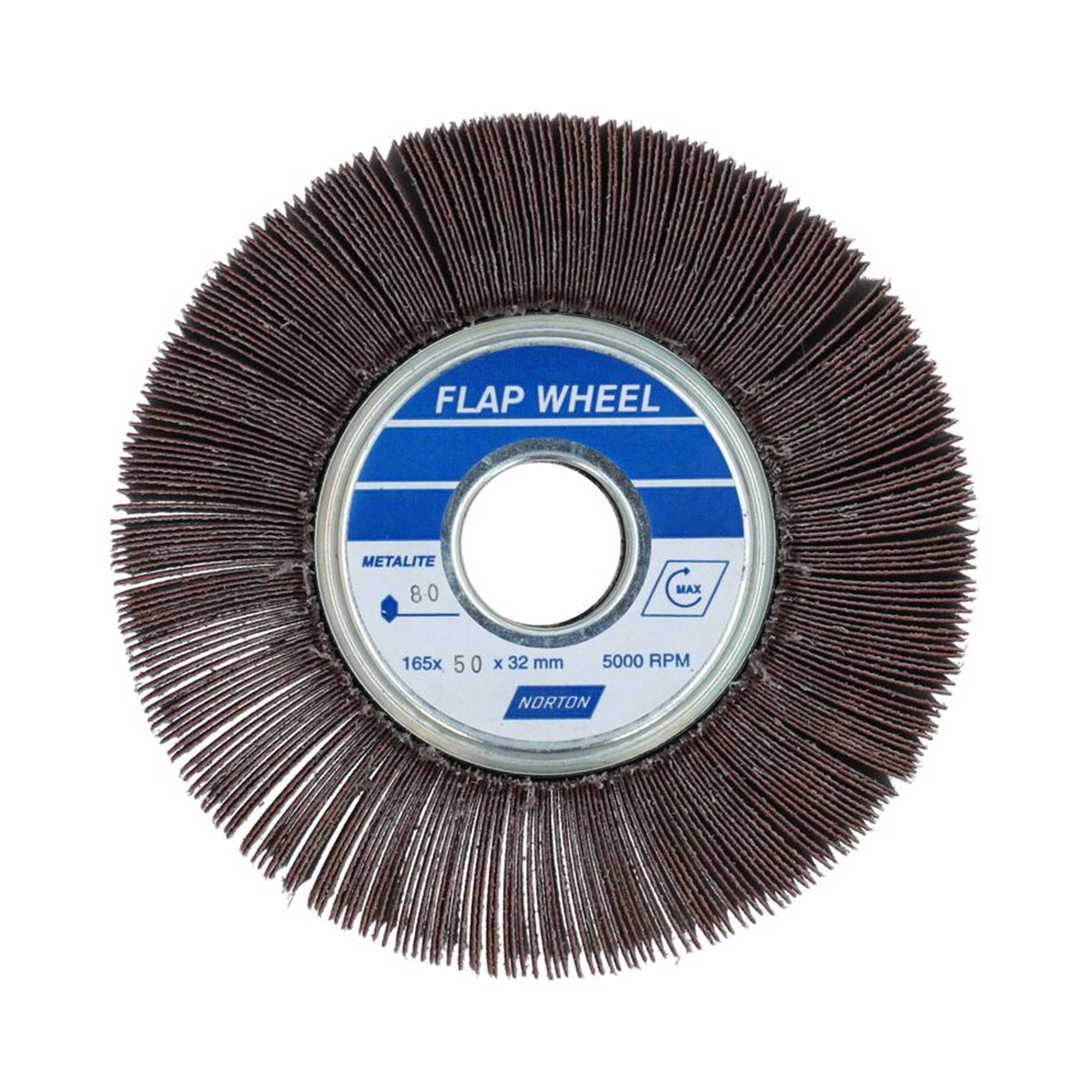 Norton Fächerschleifer Schleifmop mit Flansch 165x50x32 R207 80 BDX
